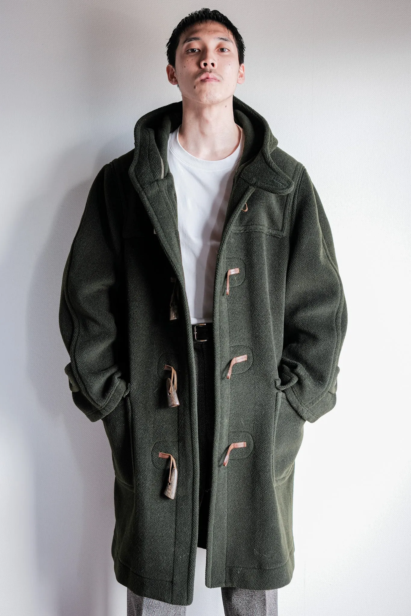 【~90's】Old INVERTERE HBT Wool Duffle Coat "Moorbrook" "DAVIDE CENCI 別注"