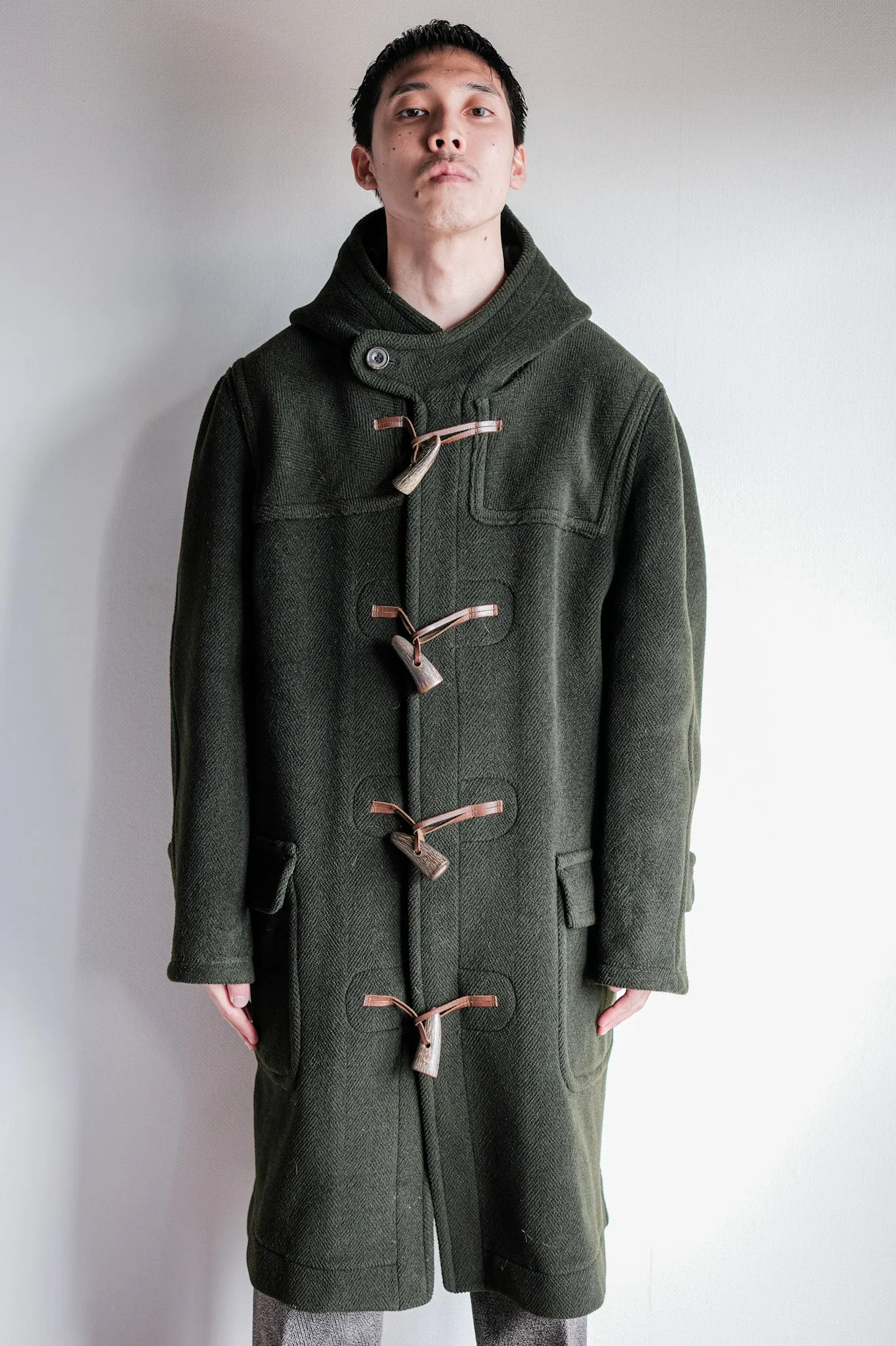 【~90's】Old INVERTERE HBT Wool Duffle Coat "Moorbrook" "DAVIDE CENCI 別注"