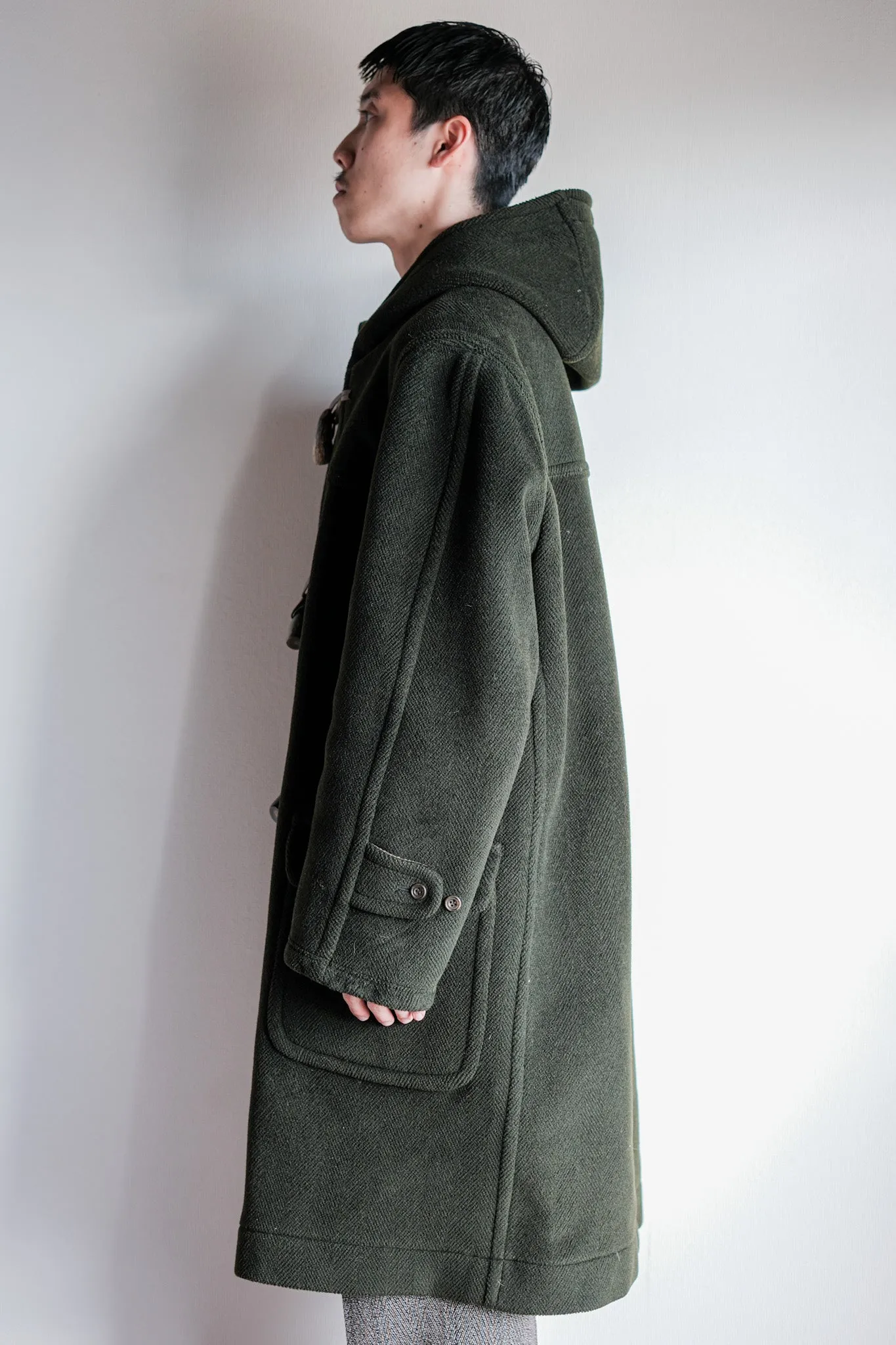 【~90's】Old INVERTERE HBT Wool Duffle Coat "Moorbrook" "DAVIDE CENCI 別注"