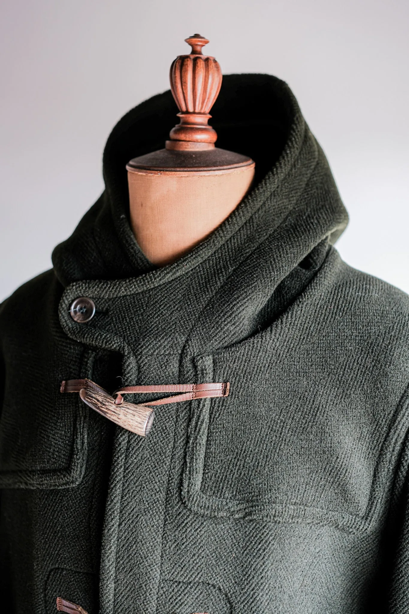 【~90's】Old INVERTERE HBT Wool Duffle Coat "Moorbrook" "DAVIDE CENCI 別注"