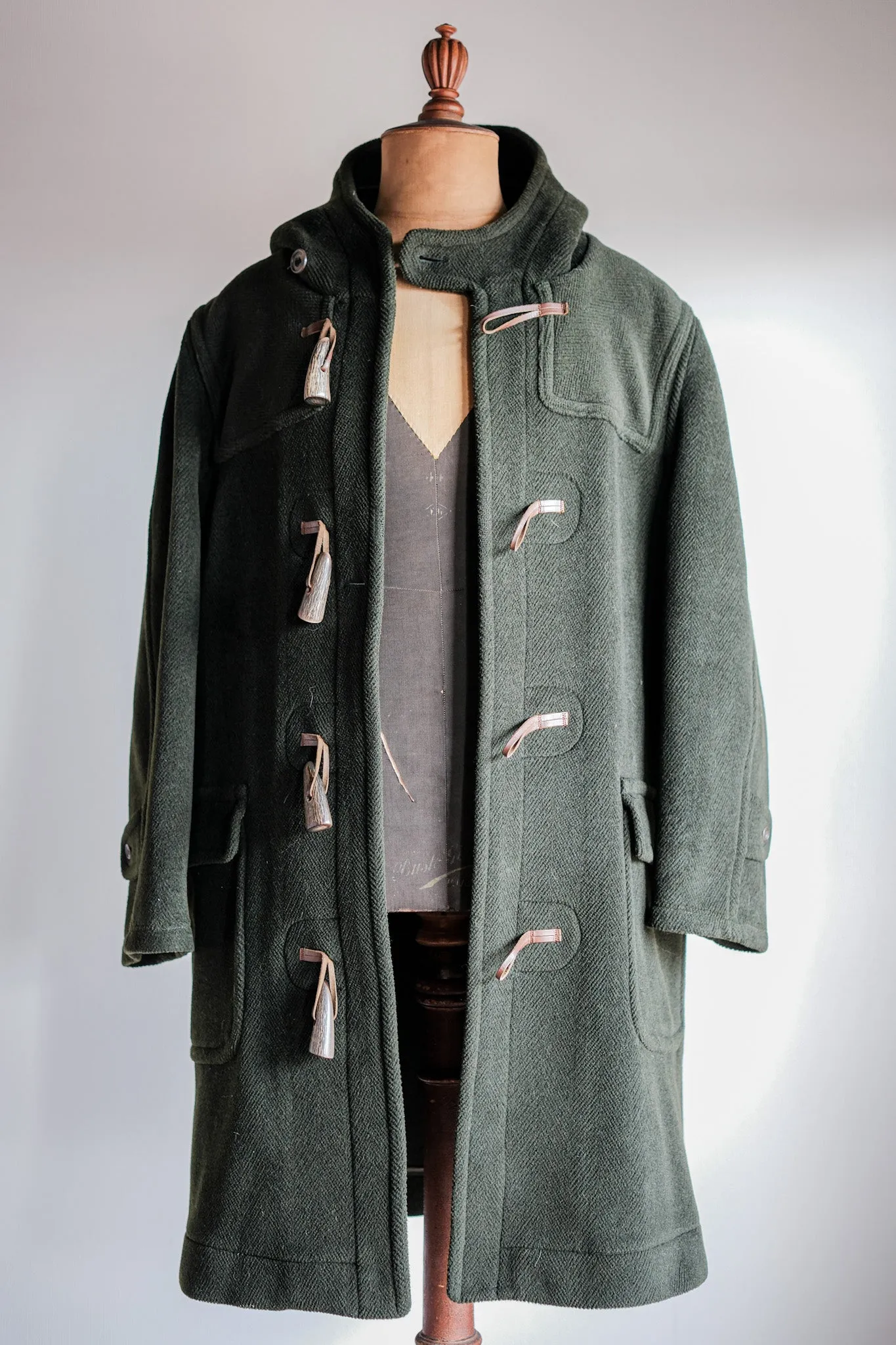 【~90's】Old INVERTERE HBT Wool Duffle Coat "Moorbrook" "DAVIDE CENCI 別注"