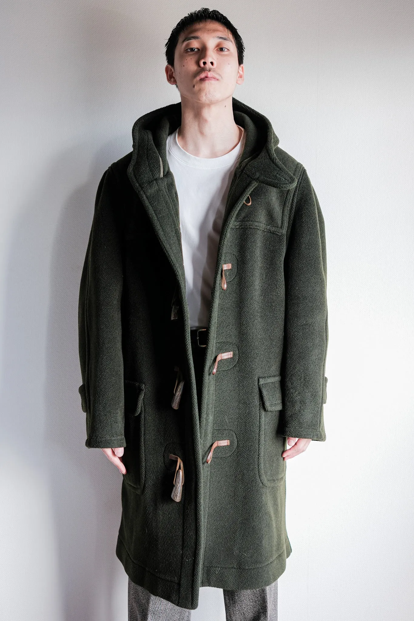 【~90's】Old INVERTERE HBT Wool Duffle Coat "Moorbrook" "DAVIDE CENCI 別注"