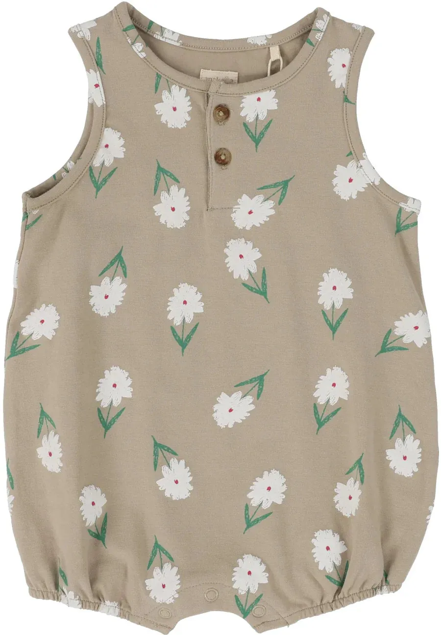 Analogie Flower Romper in Taupe