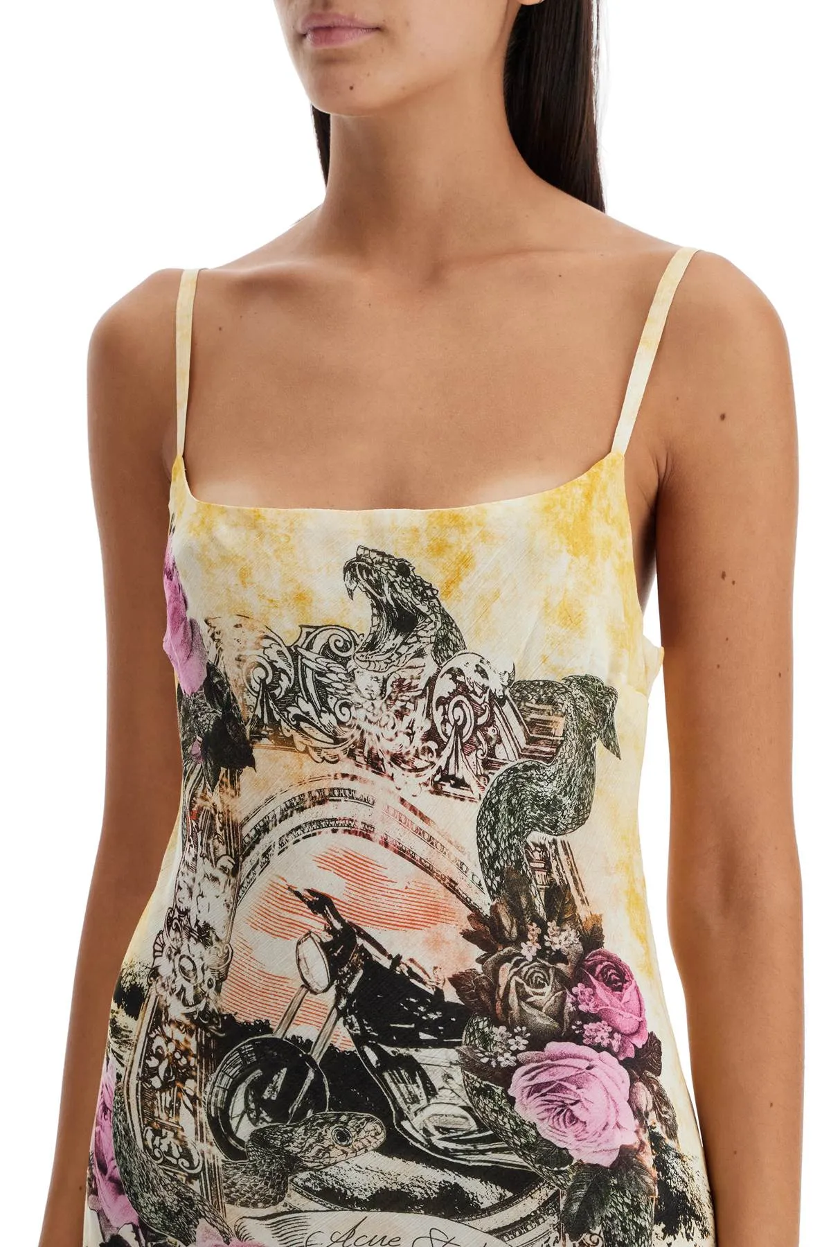 asymmetric slip dress with