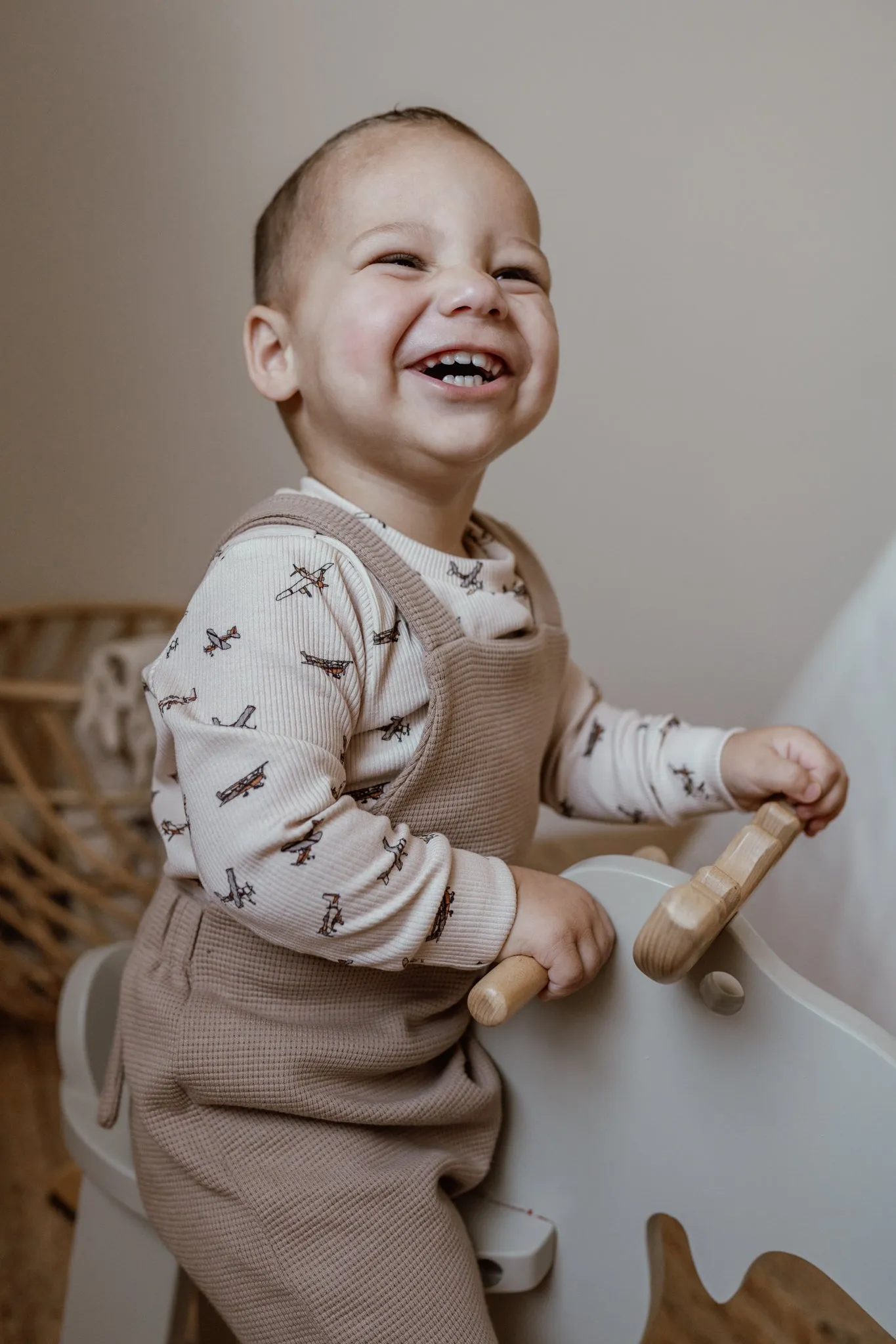 Baby en Peuter Tuinpakje Wafel Taupe