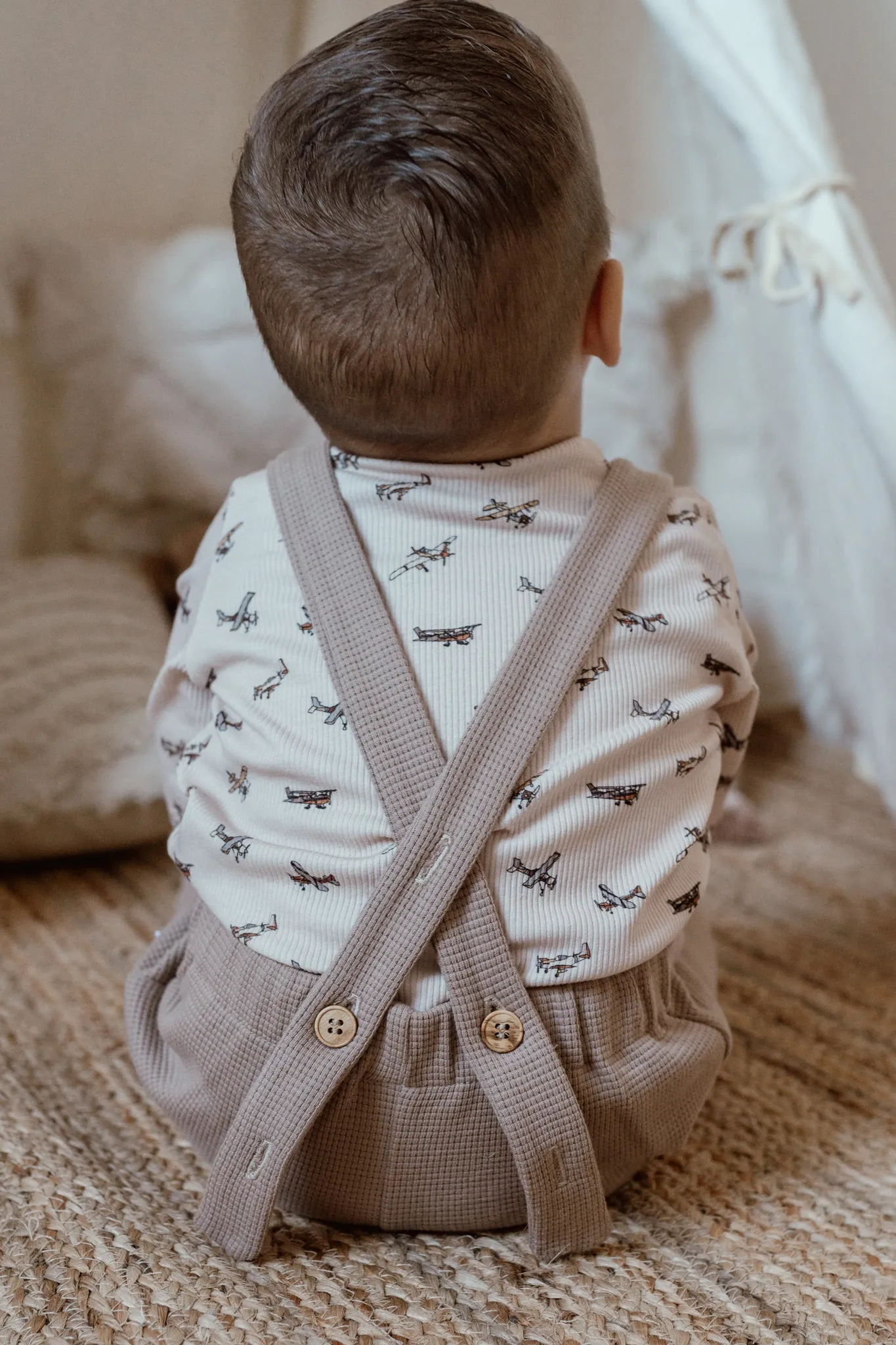 Baby en Peuter Tuinpakje Wafel Taupe