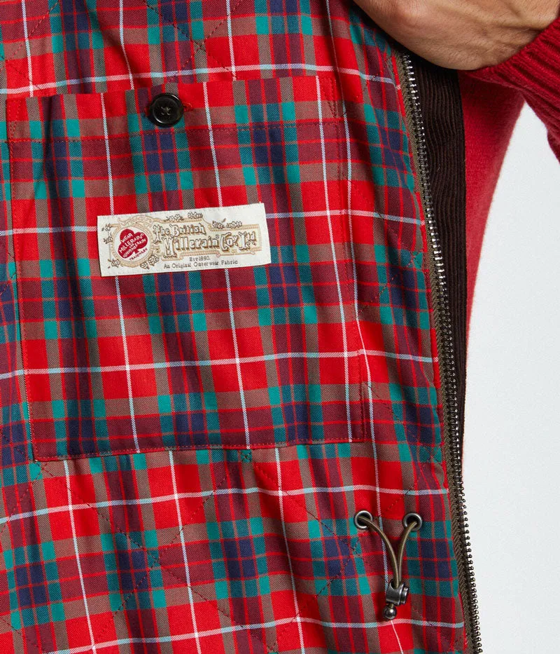 BARACUTA WAXED DUFFLE COAT BRCPS1067 DEEP MOSS MILLERAIN FABRIC