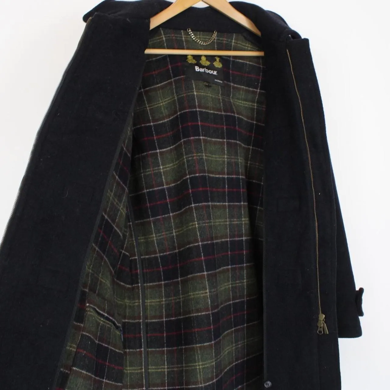 Barbour Wool Hooded Duffle Coat Large