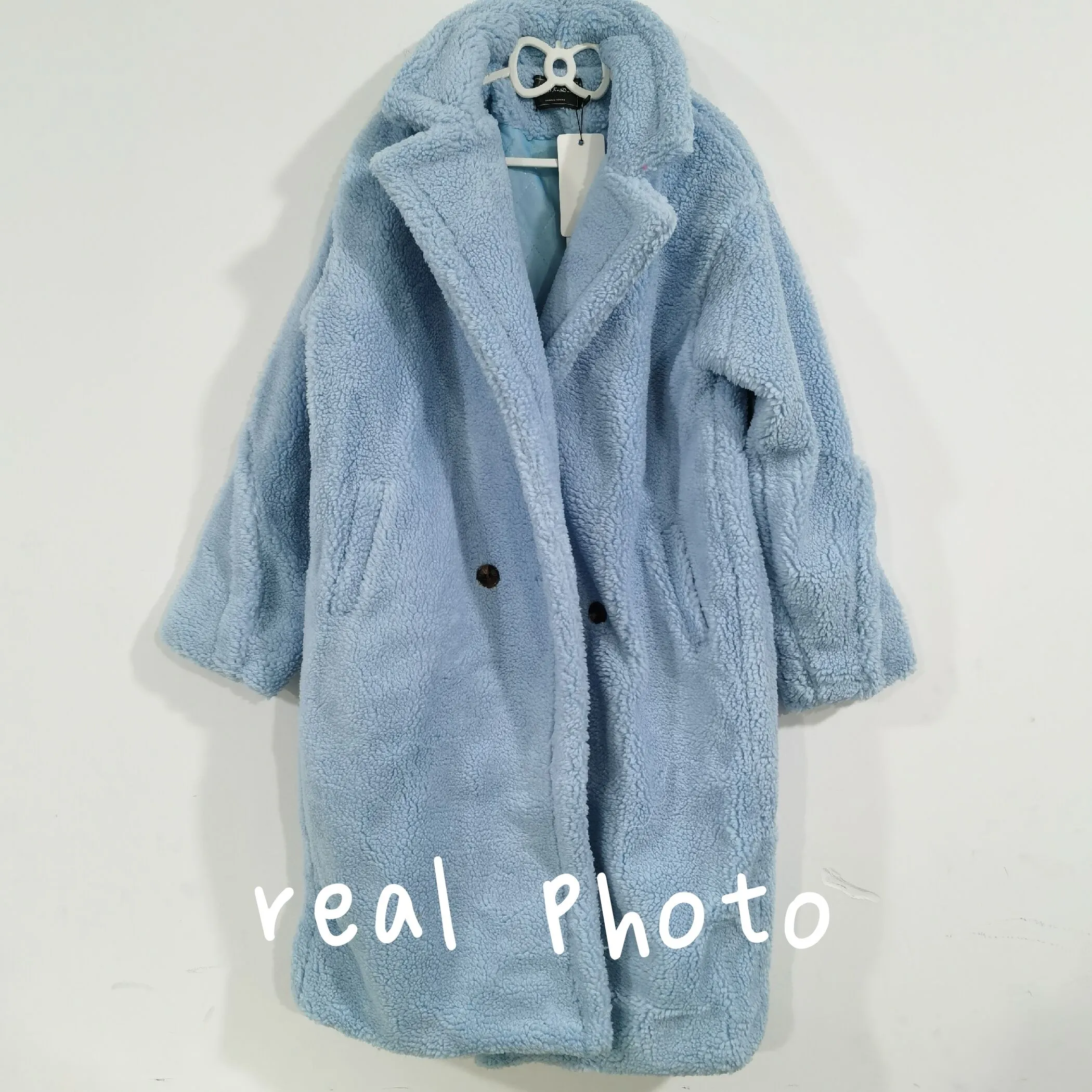 Bella Philosophy  Winter Faux Fur Warm Long Coat  Thick Teddy Bear Casual