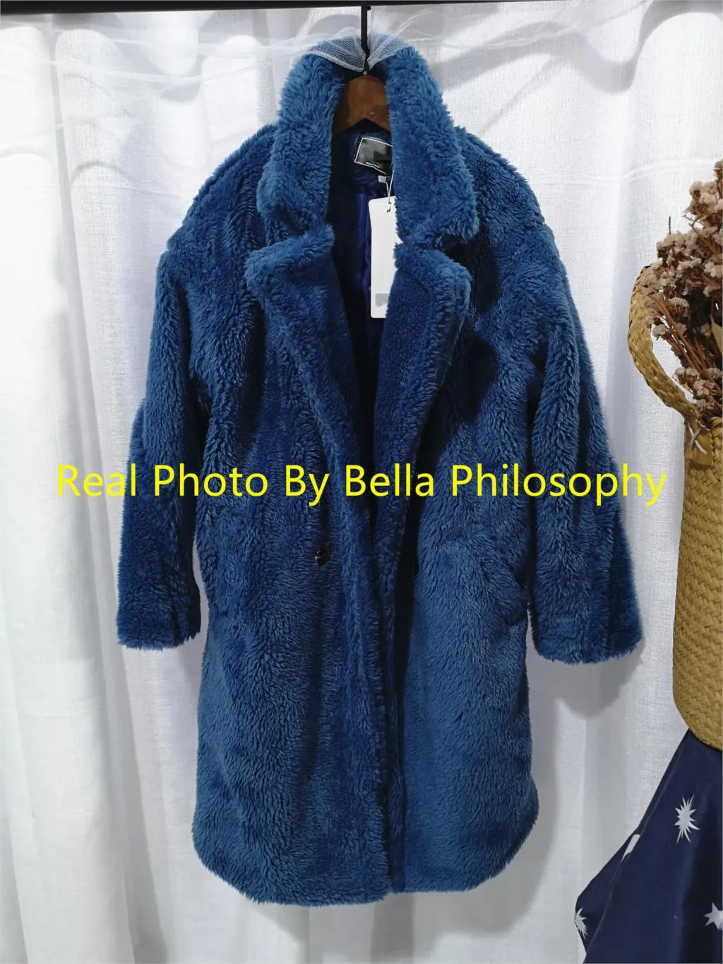 Bella Philosophy  Winter Faux Fur Warm Long Coat  Thick Teddy Bear Casual