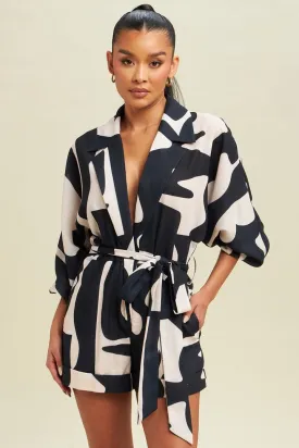 Black/Taupe Pamela Romper