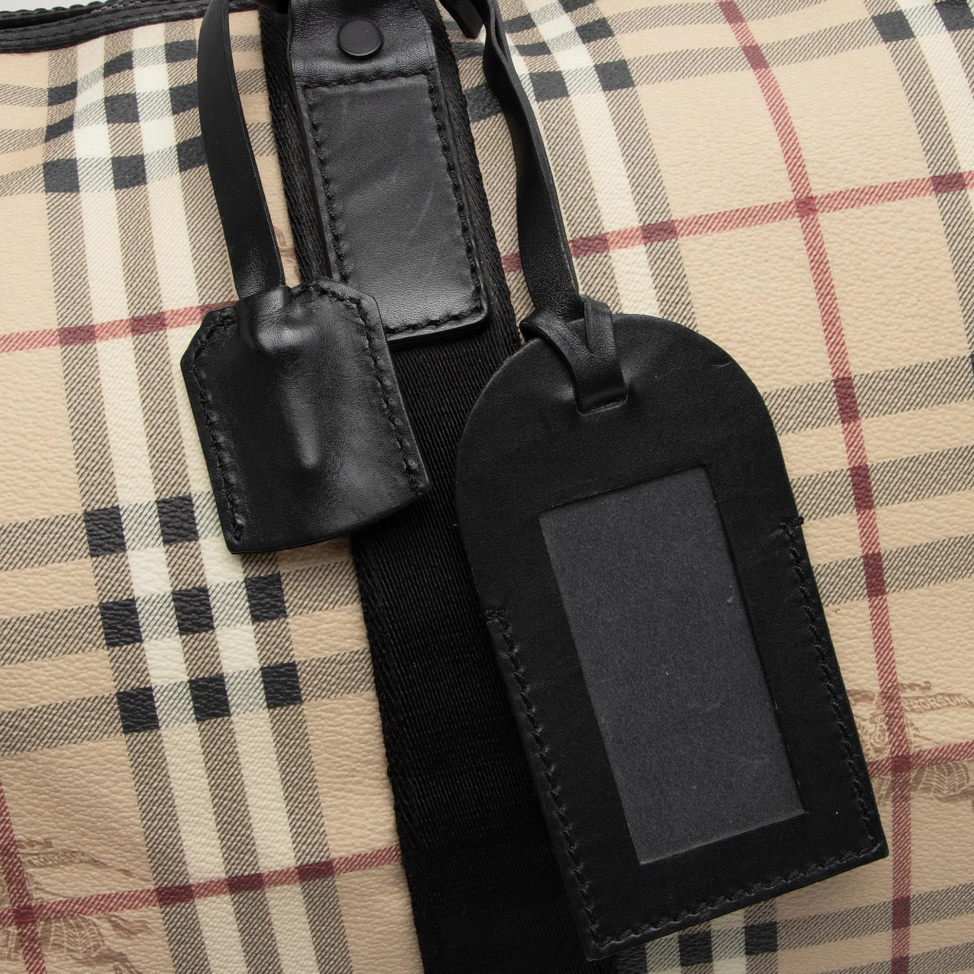 Burberry Haymarket Check Holdall Duffle Bag (SHF-htwN9P)