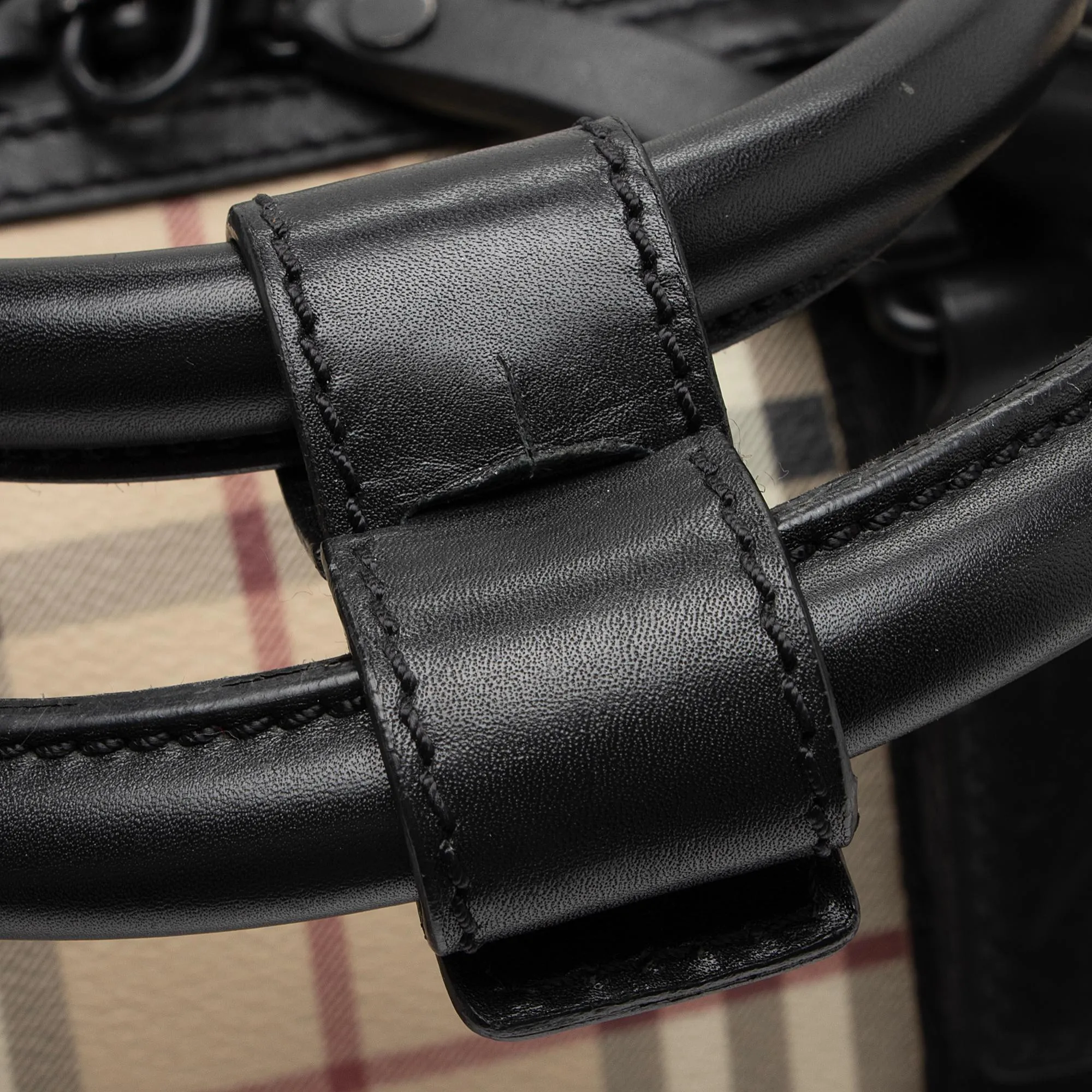 Burberry Haymarket Check Holdall Duffle Bag (SHF-htwN9P)