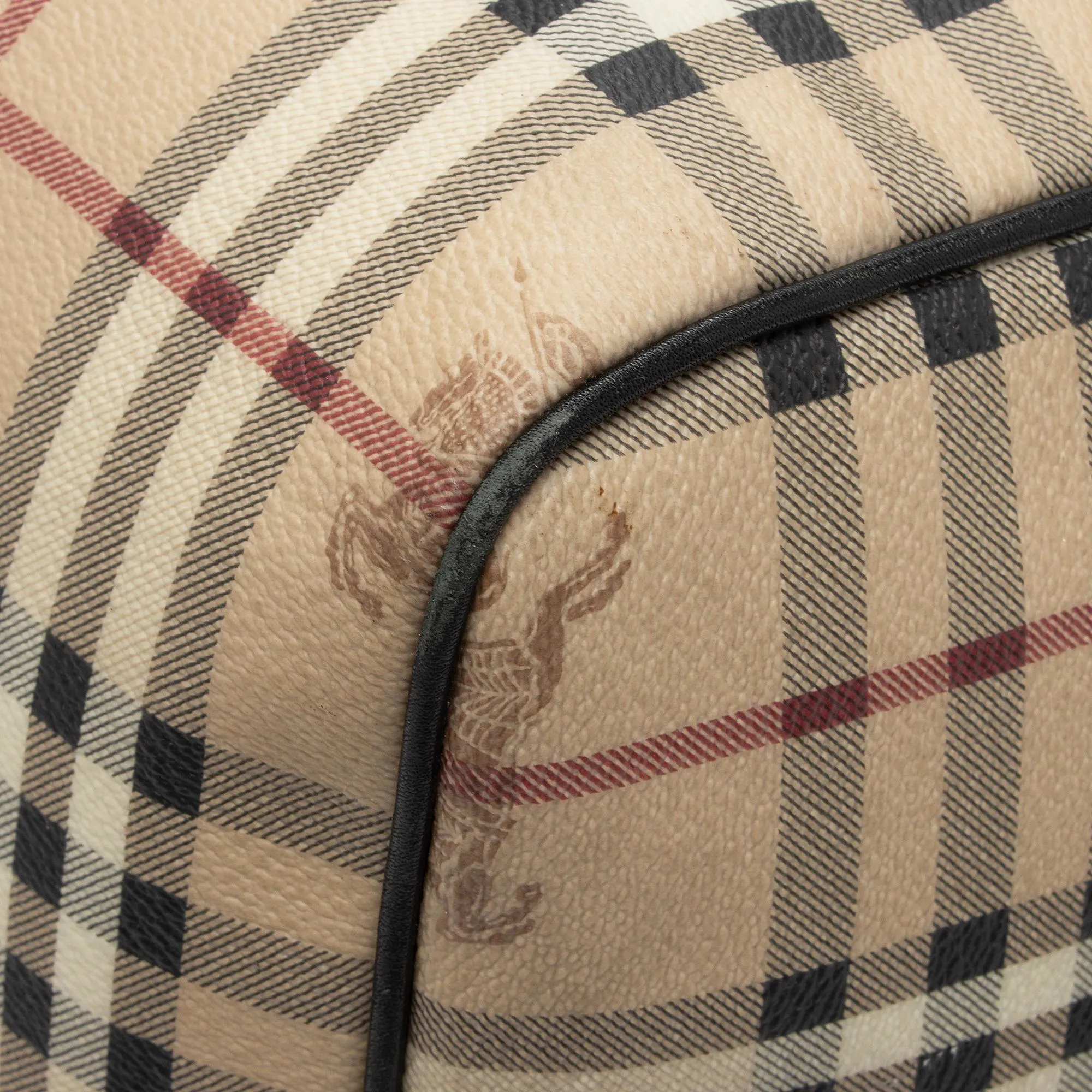 Burberry Haymarket Check Holdall Duffle Bag (SHF-htwN9P)