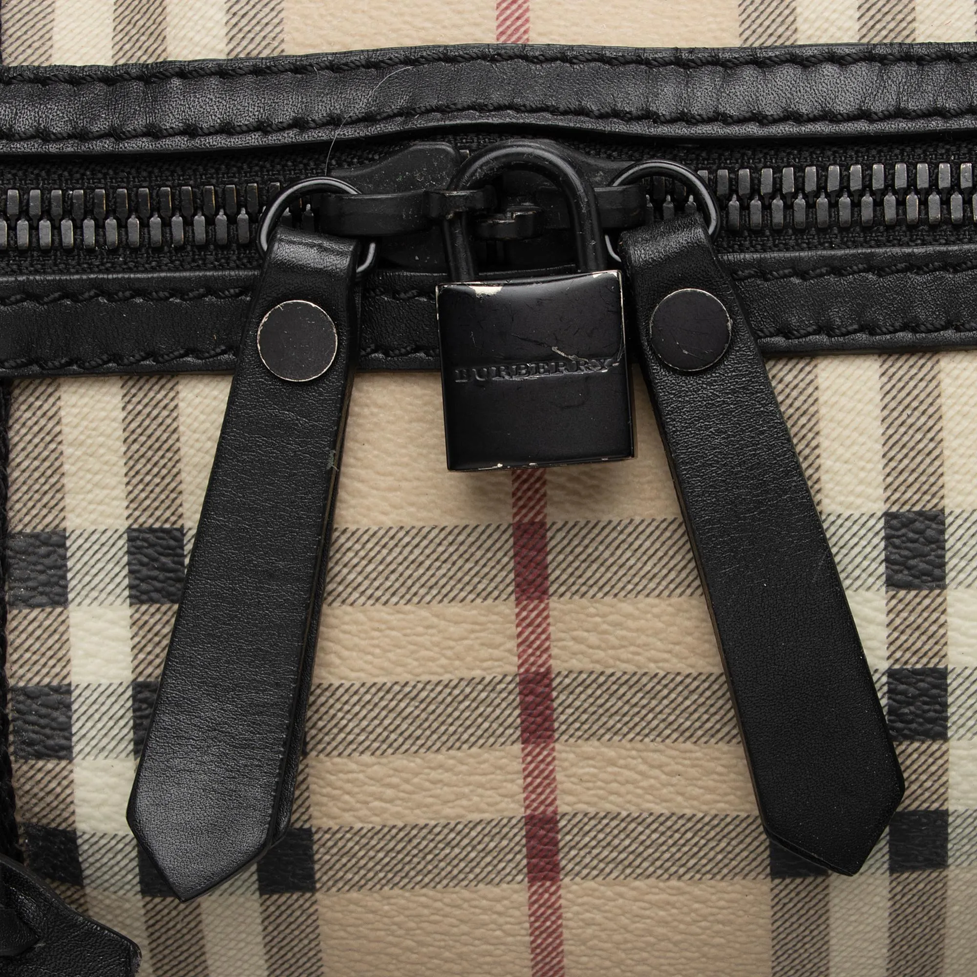 Burberry Haymarket Check Holdall Duffle Bag (SHF-htwN9P)
