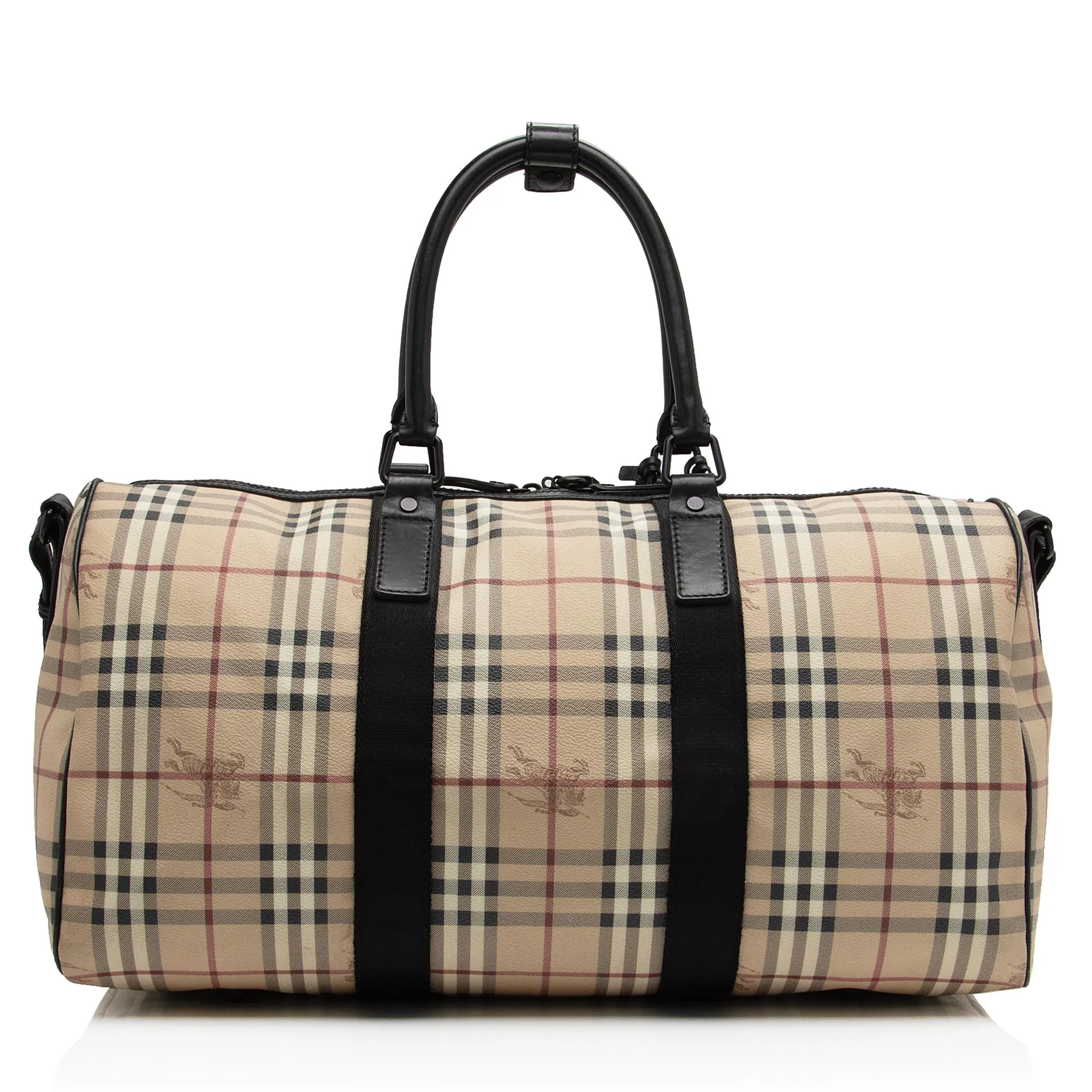 Burberry Haymarket Check Holdall Duffle Bag (SHF-htwN9P)