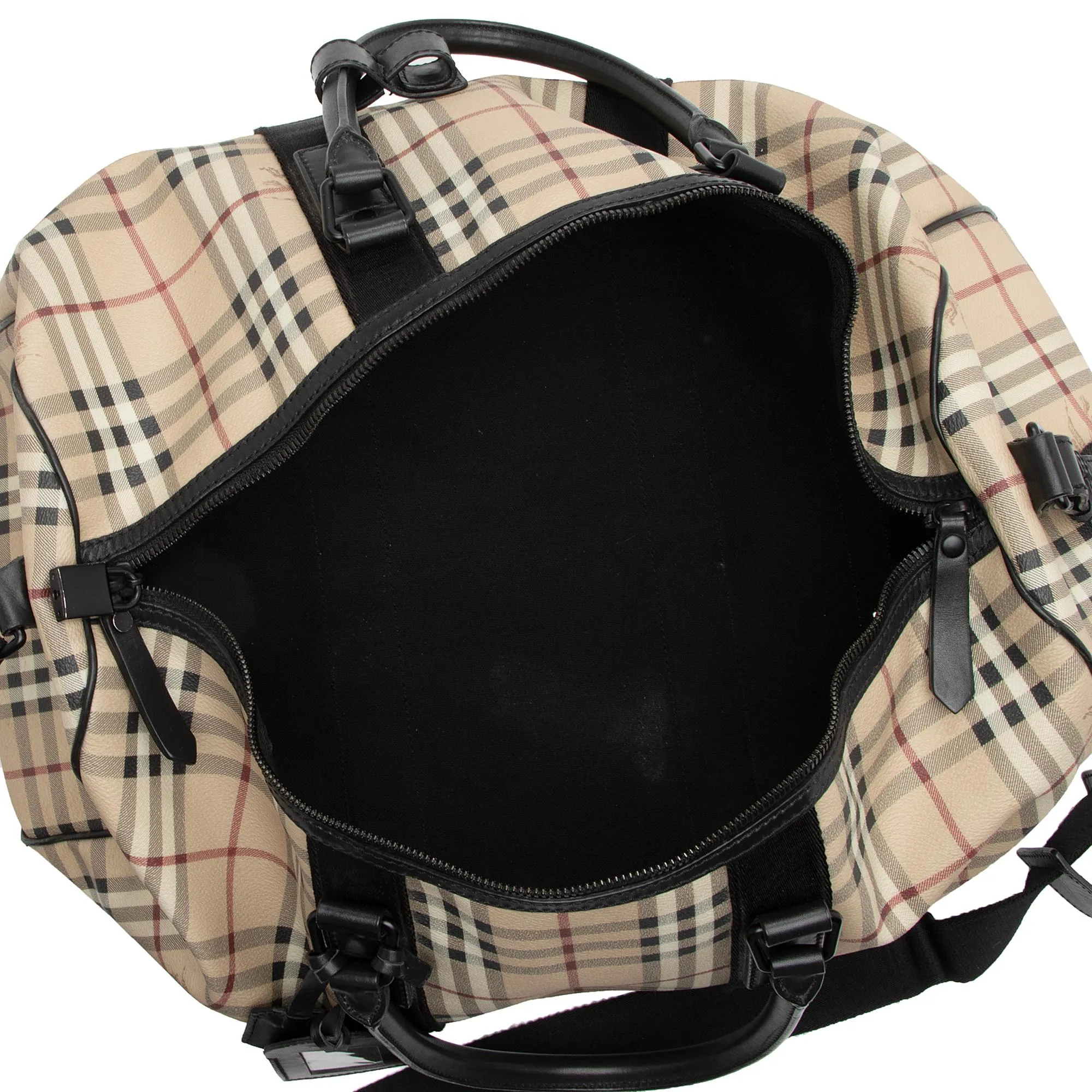 Burberry Haymarket Check Holdall Duffle Bag (SHF-htwN9P)