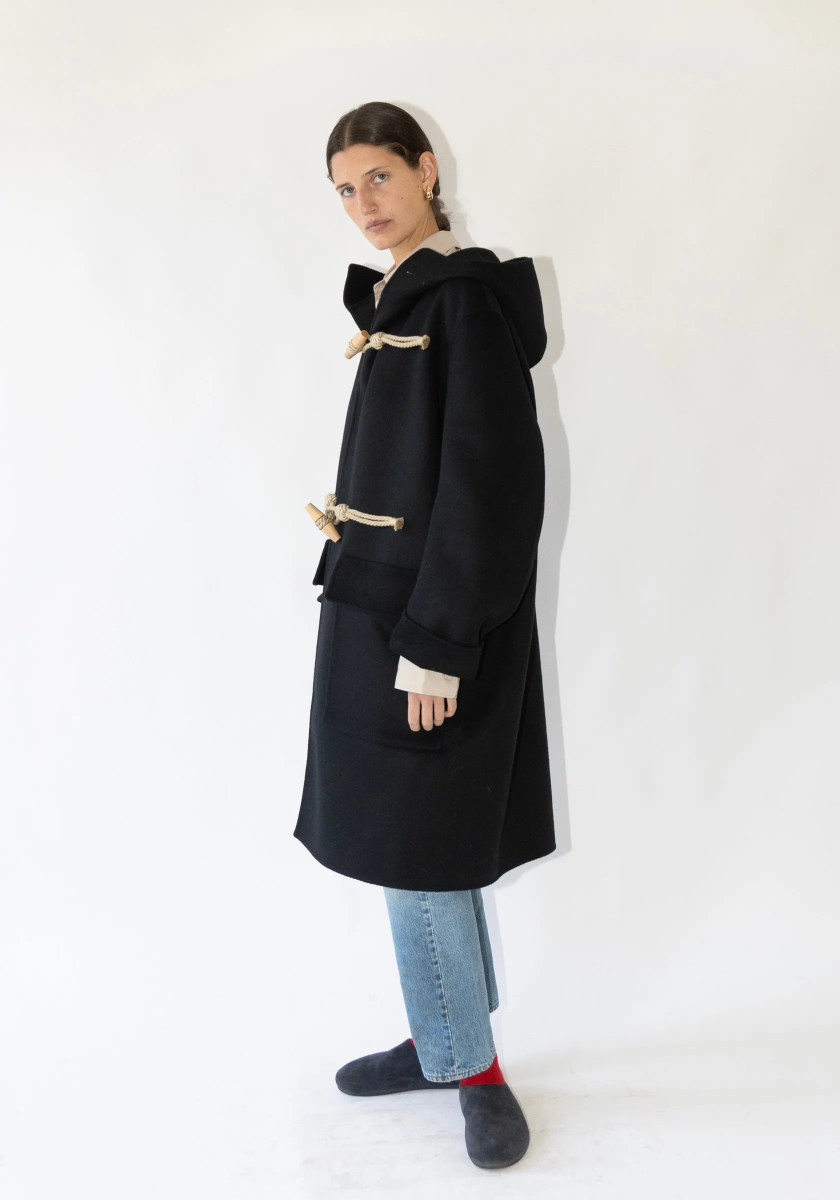 Castle Duffle Coat in Black