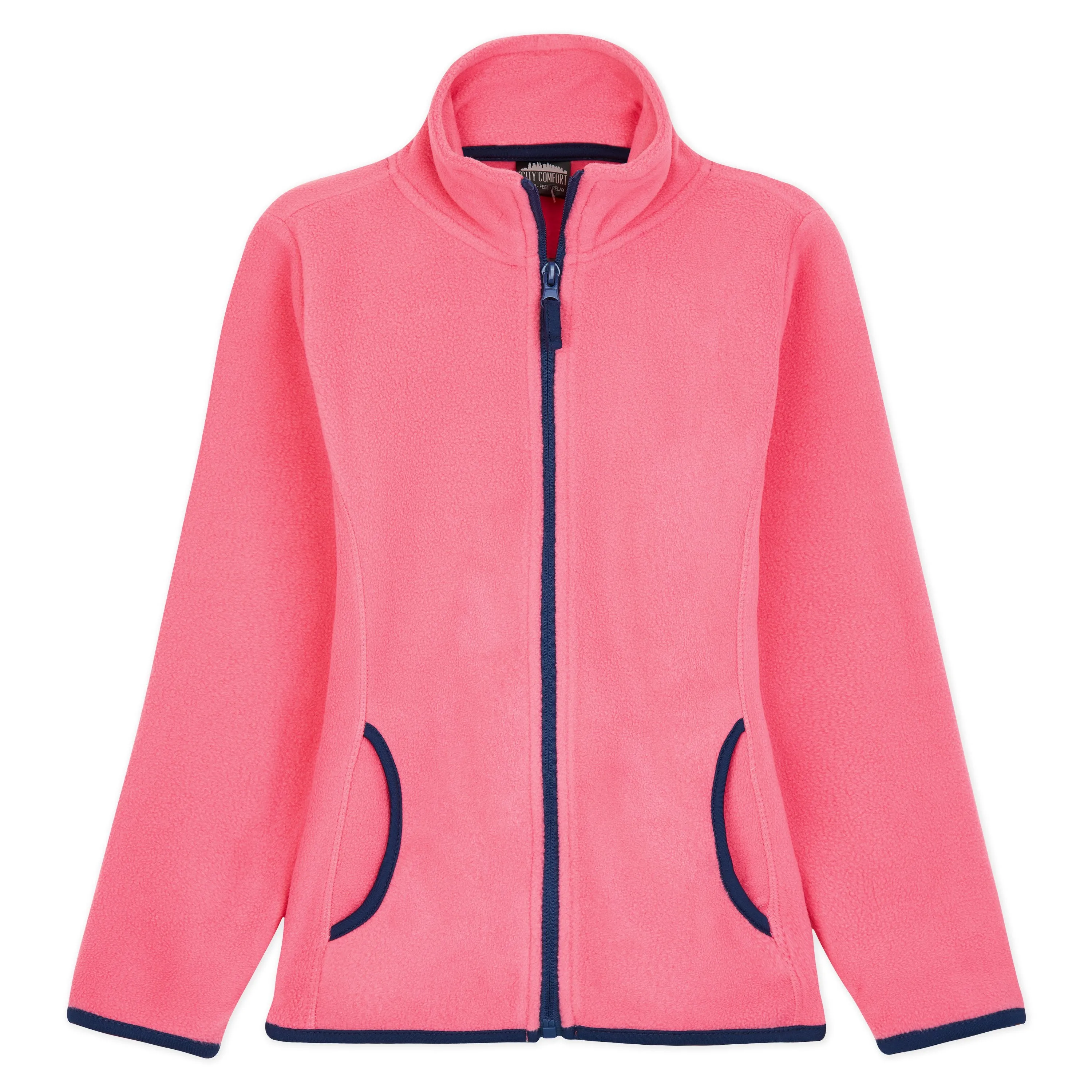 CityComfort Kids Fleece Jacket, Full-Zip Girls Polar Fleece Jacket Outdoors