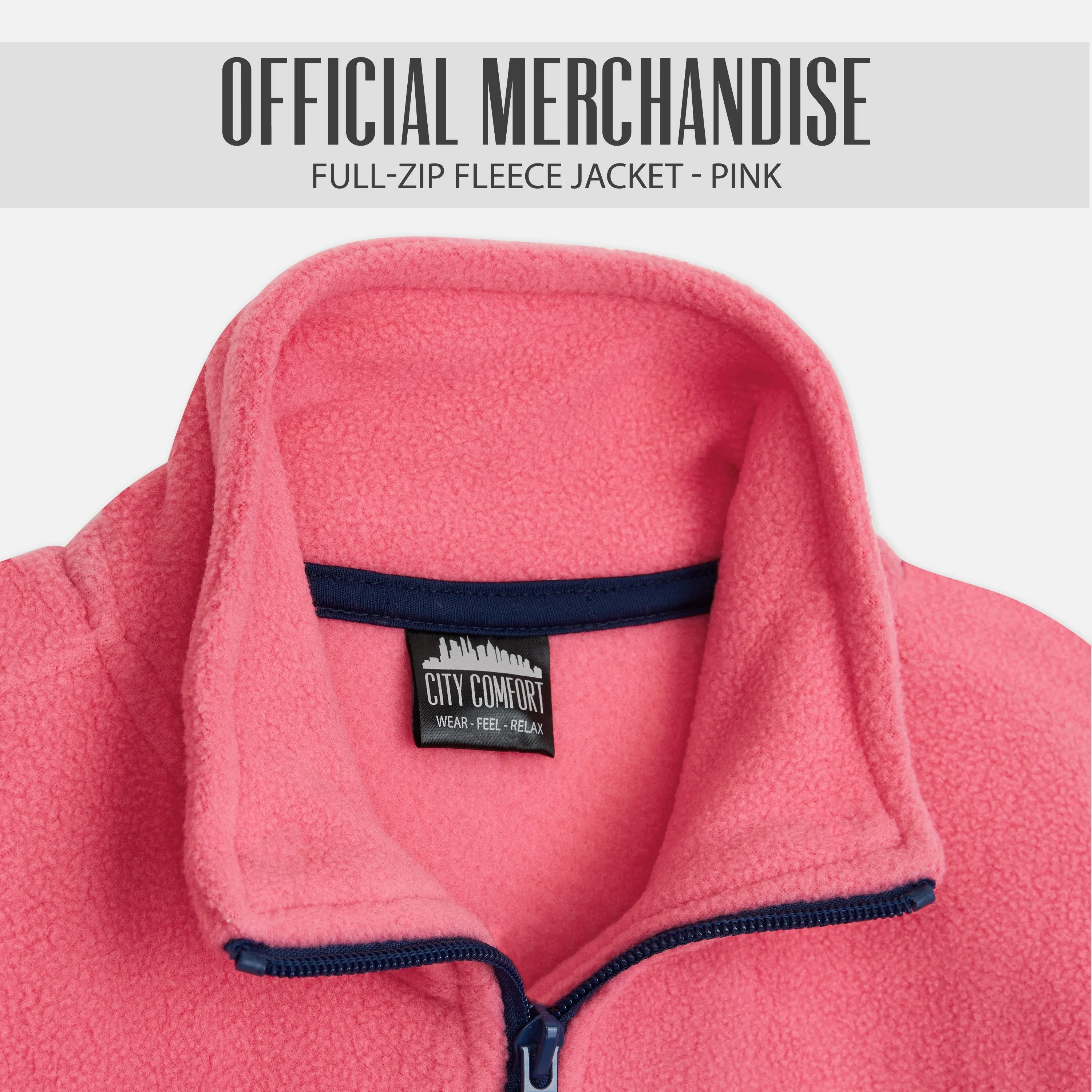 CityComfort Kids Fleece Jacket, Full-Zip Girls Polar Fleece Jacket Outdoors