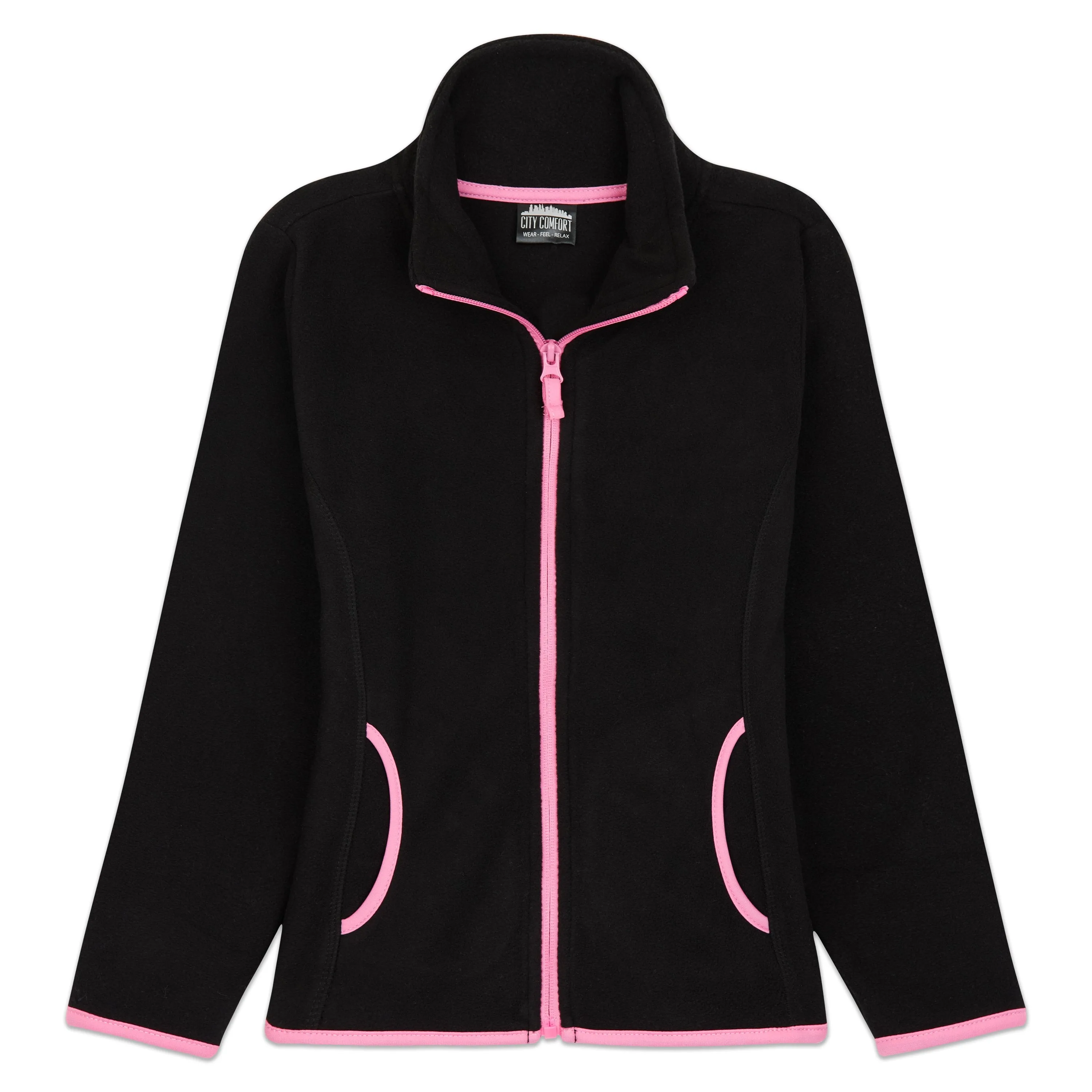 CityComfort Kids Fleece Jacket, Full-Zip Girls Polar Fleece Jacket Outdoors