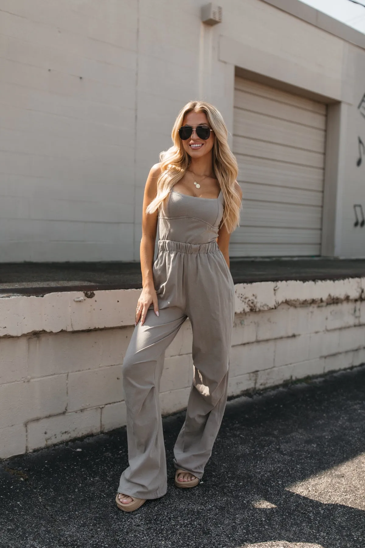 Dallas Taupe Jumpsuit