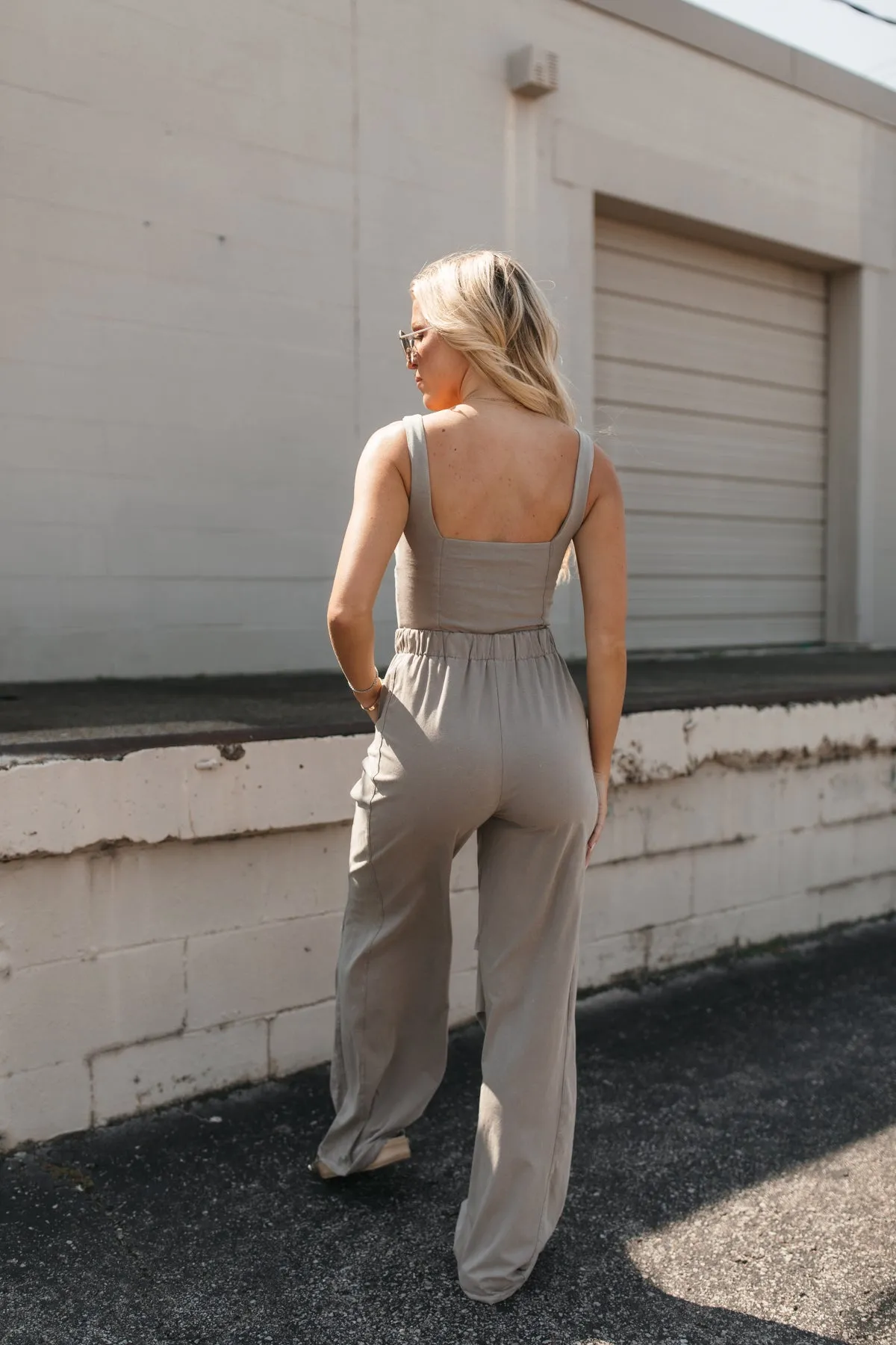 Dallas Taupe Jumpsuit