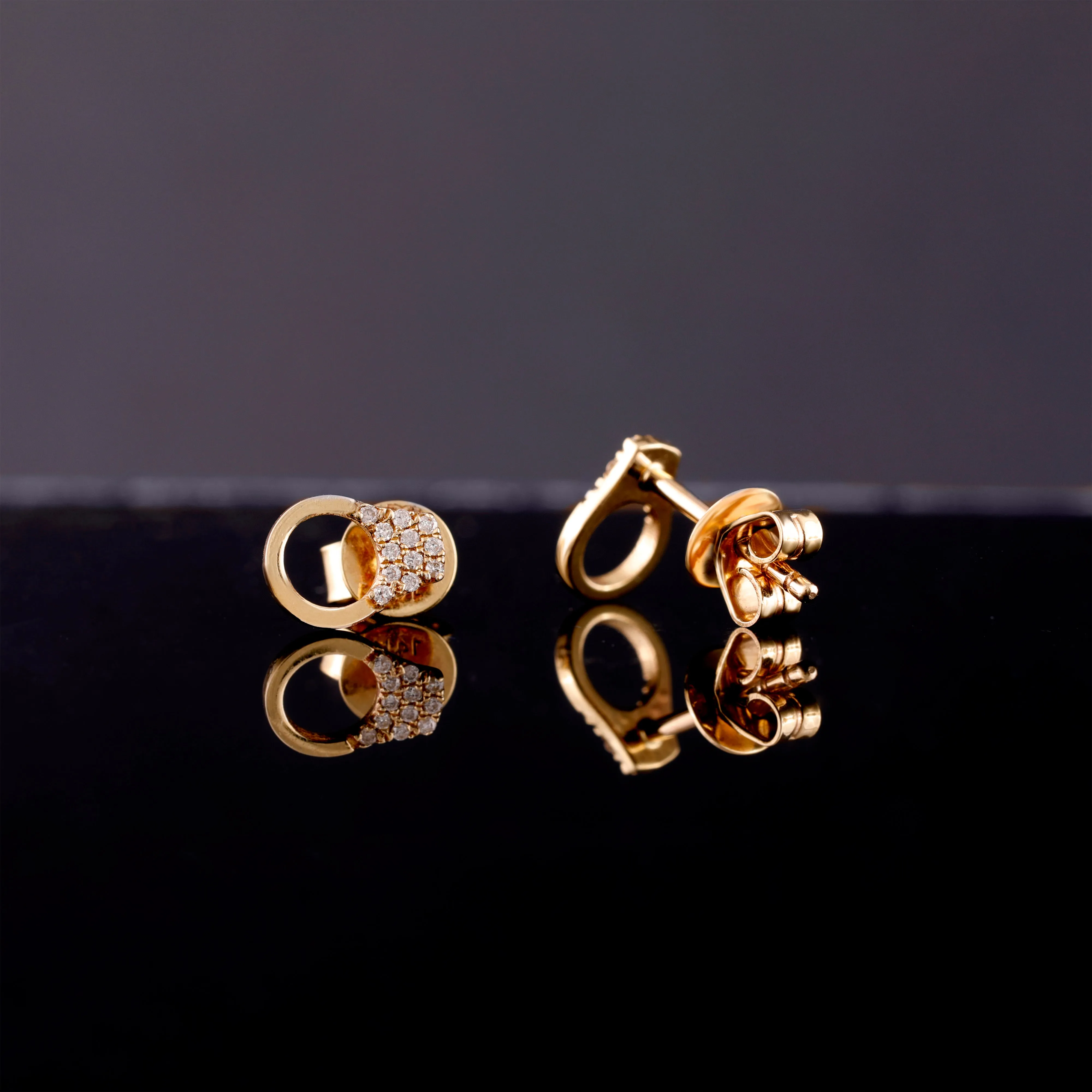 Diamond Handcuff Studs, Charlotte