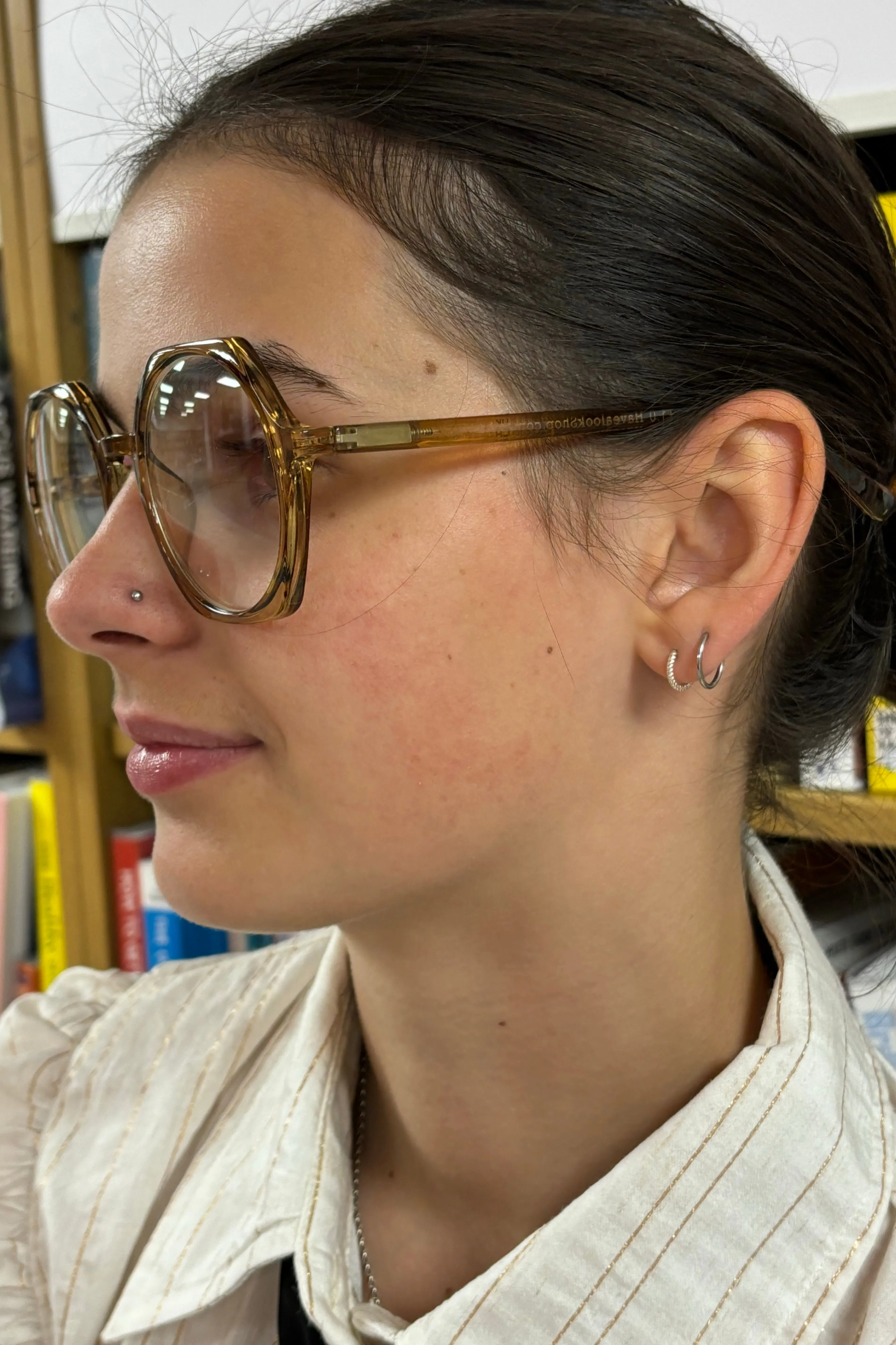 Edgy Olive Brown Reading Glasses