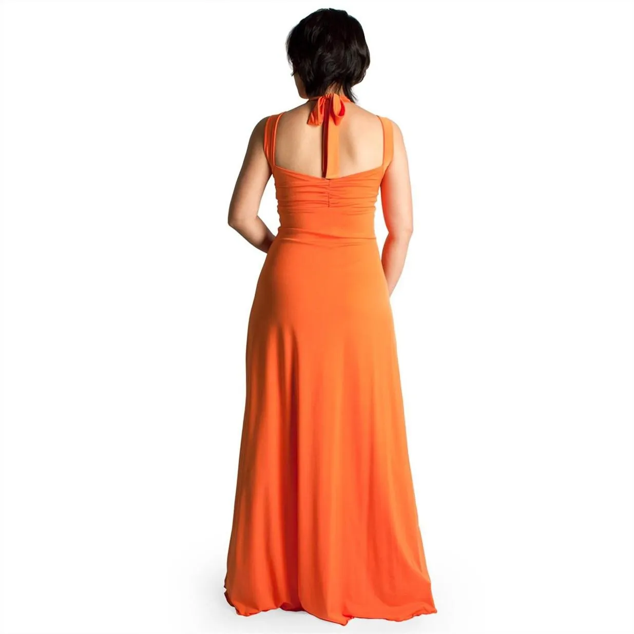 Evanese Women's Plus Size Elegant Cross Tie Halter Long Formal Party Dress