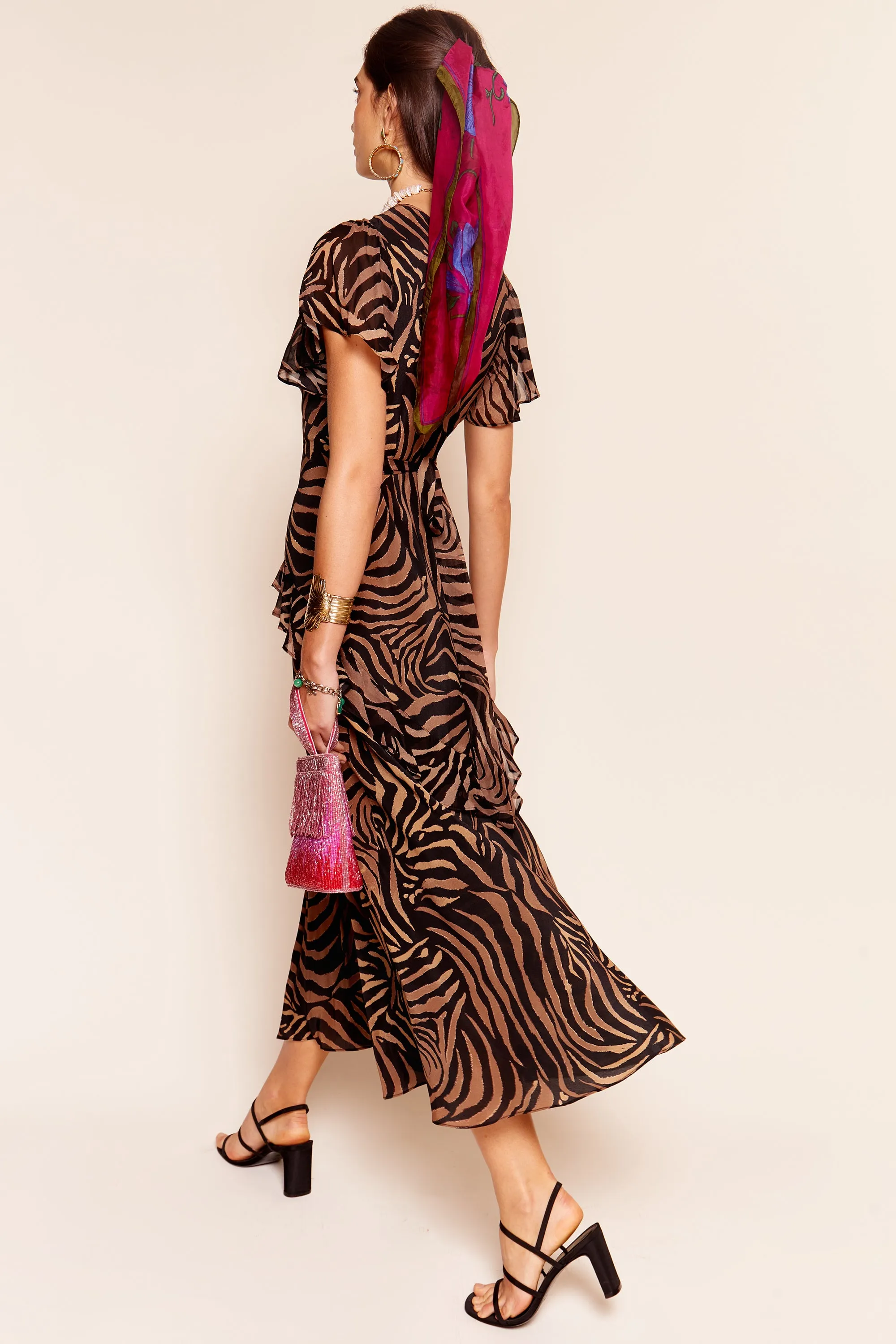 Evie - Tiger Patchwork Black