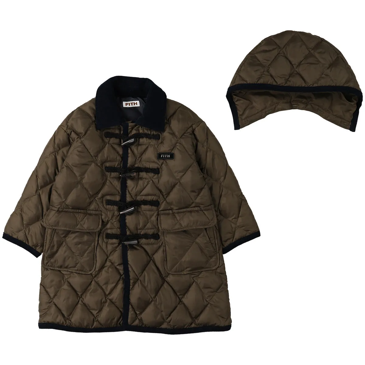 Flare Ball Quilted Duffle Coat