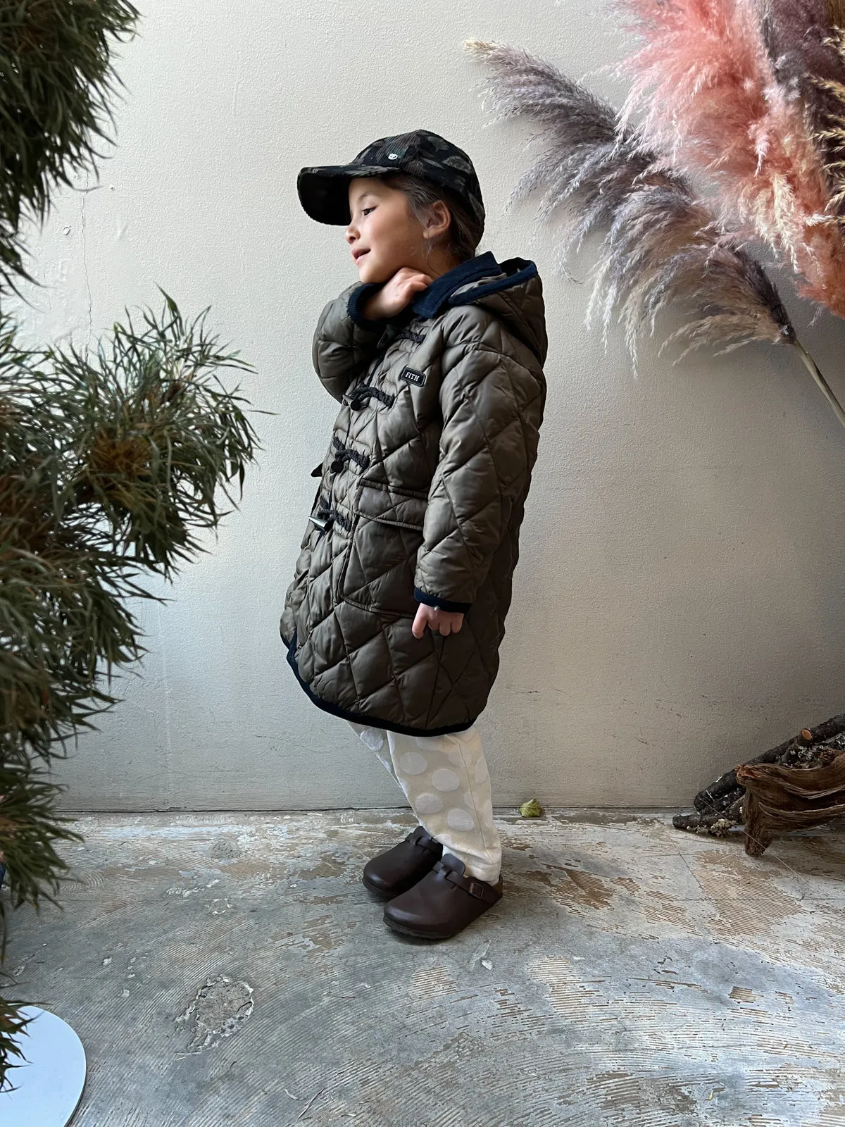 Flare Ball Quilted Duffle Coat