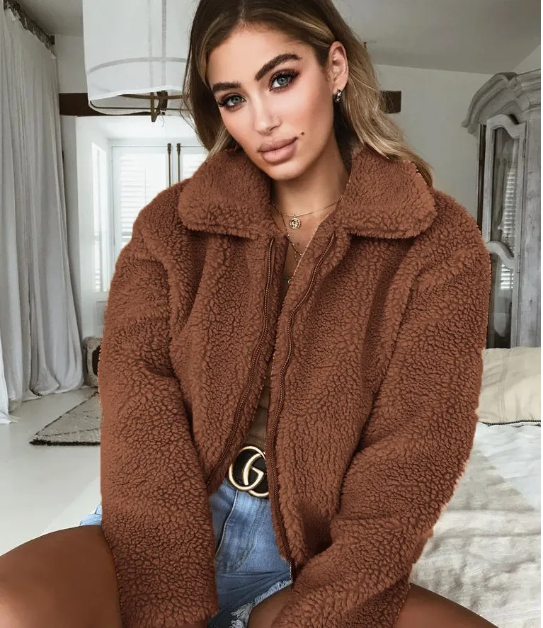 Fleece Long Sleeve Zipper Jacket