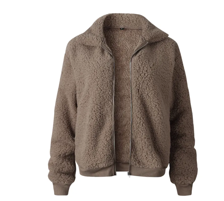 Fleece Long Sleeve Zipper Jacket
