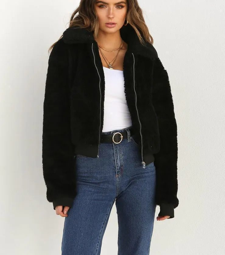 Fleece Long Sleeve Zipper Jacket