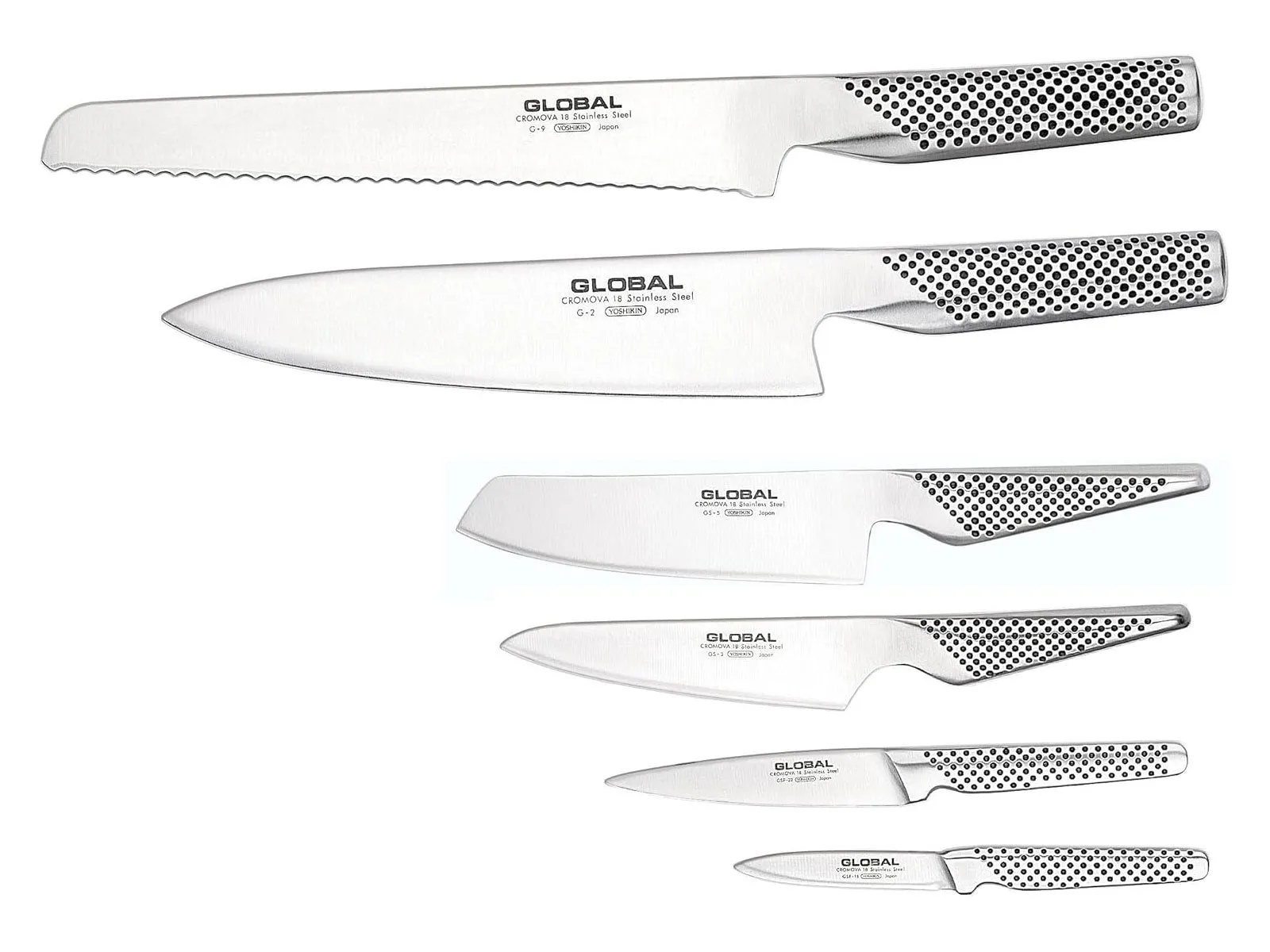 Global Hiro 7-Piece Knife Block Set