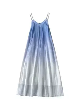 Gradient Color Oversized Slip Dress