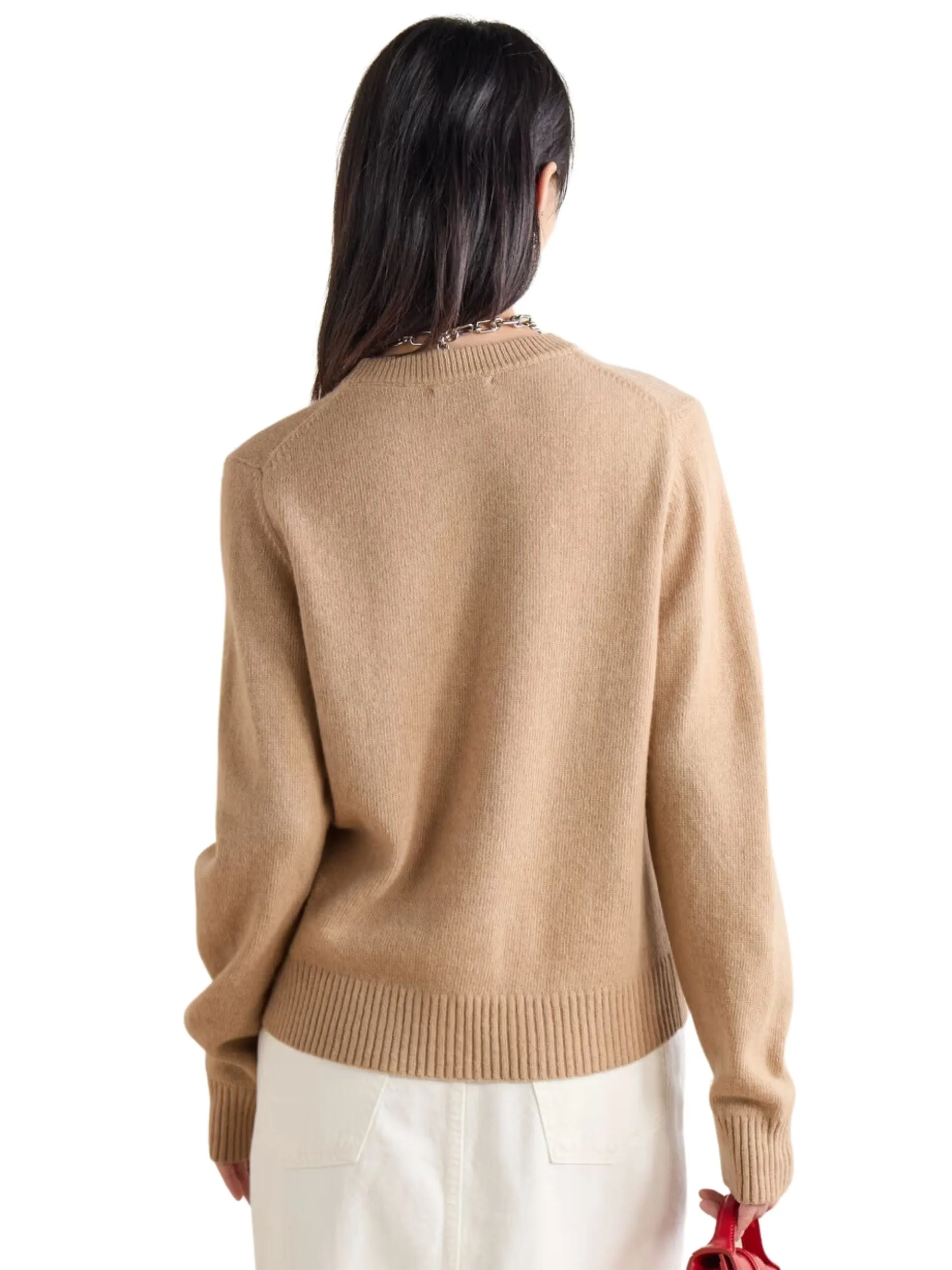 Graphic Wool Mix Cherry Crewneck / Safari