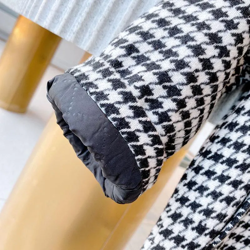 Houndstooth Duffle Coat for Toddler Girl