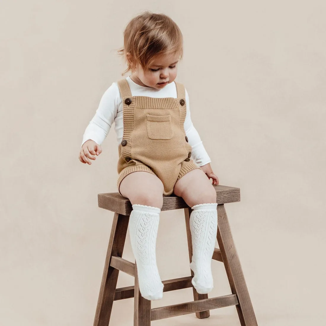 【LAST ONE】Aster & Oak - Taupe Knit Romper