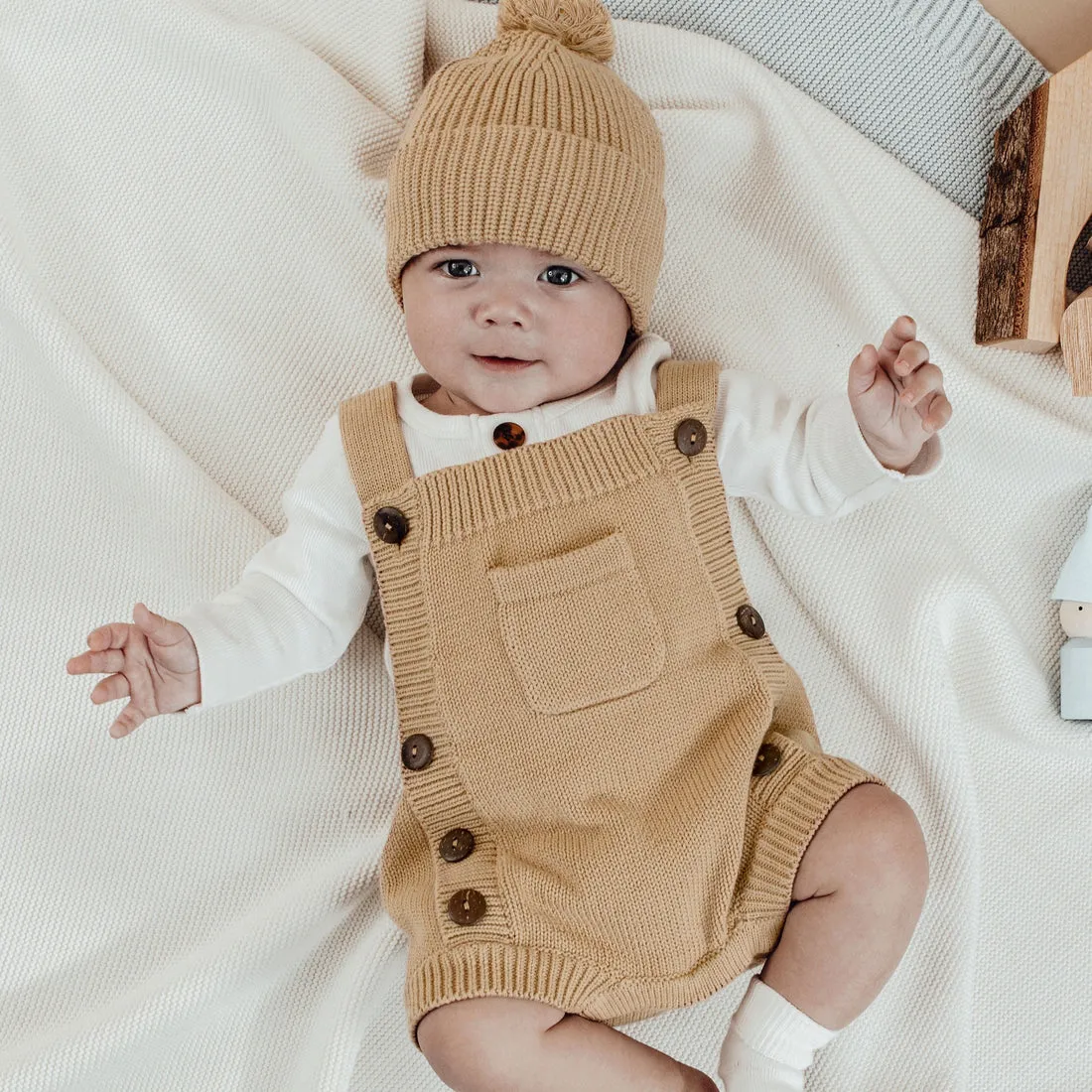 【LAST ONE】Aster & Oak - Taupe Knit Romper