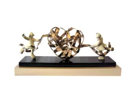 Lovers Entwined Bronze Sculpture by Mackenzie Thorpe