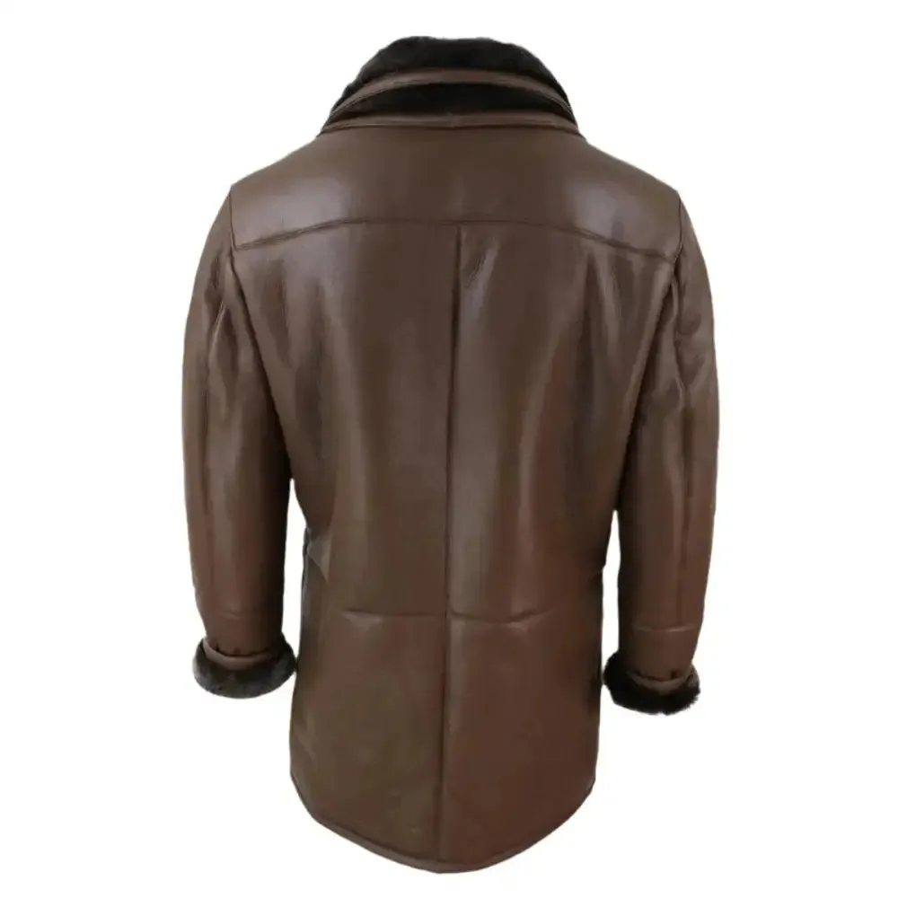 Men's 3/4 Length Sheepskin Duffle Coat – Warm & Stylish