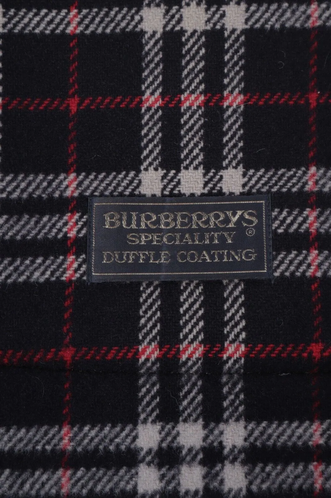 Men's Vintage BURBERRYS Navy Wool Duffle Coat Size EU 50 / 40 UK