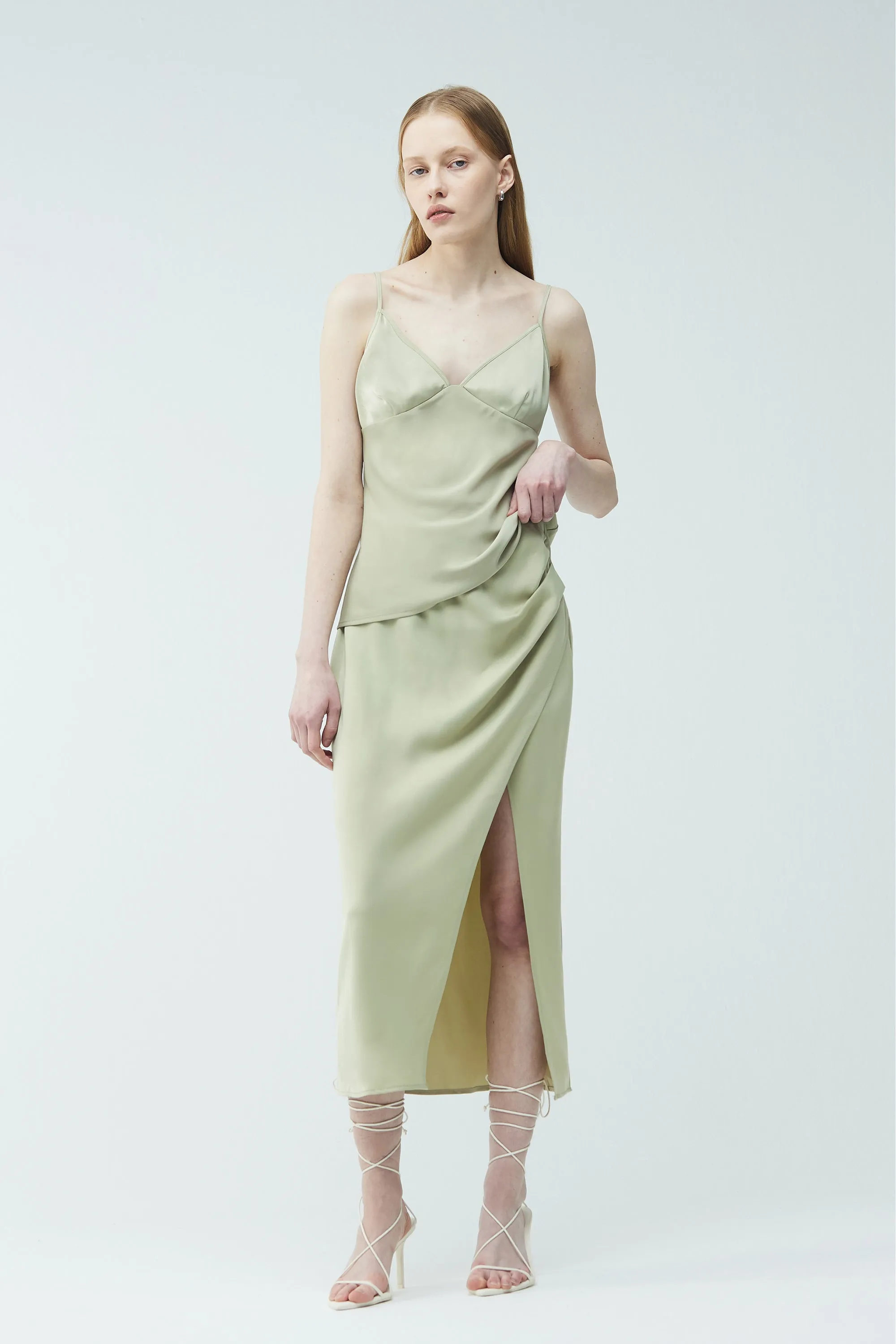 MIDI SLIP SKIRT