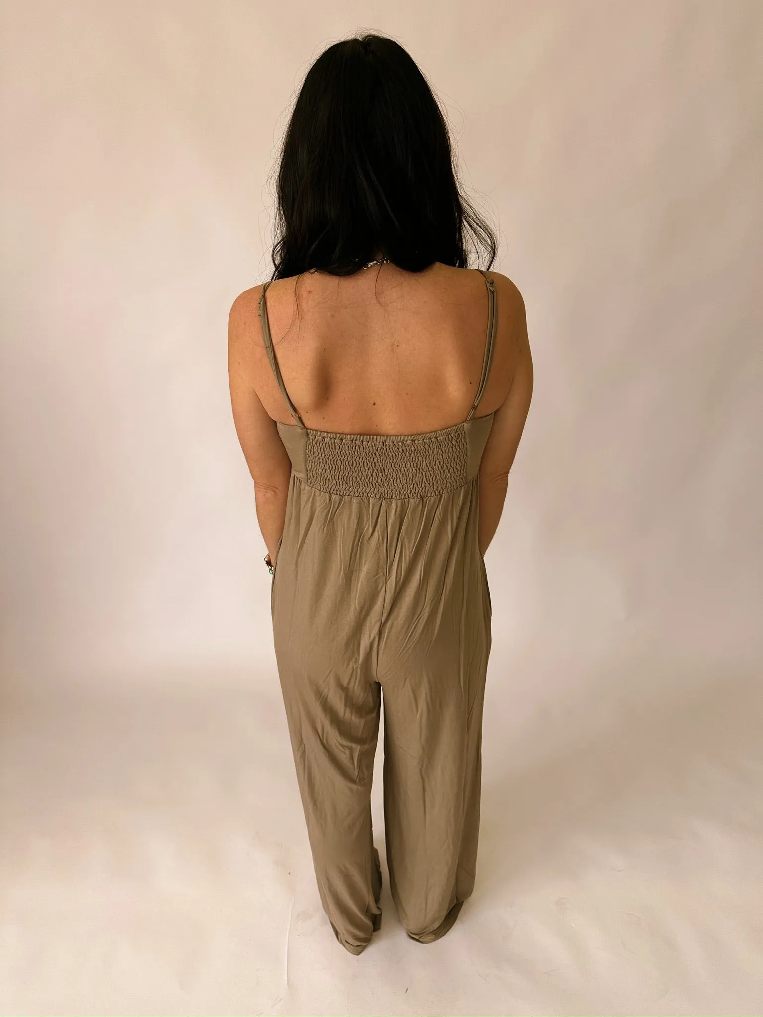 Mila portabella buttery soft wide leg jumpsuit