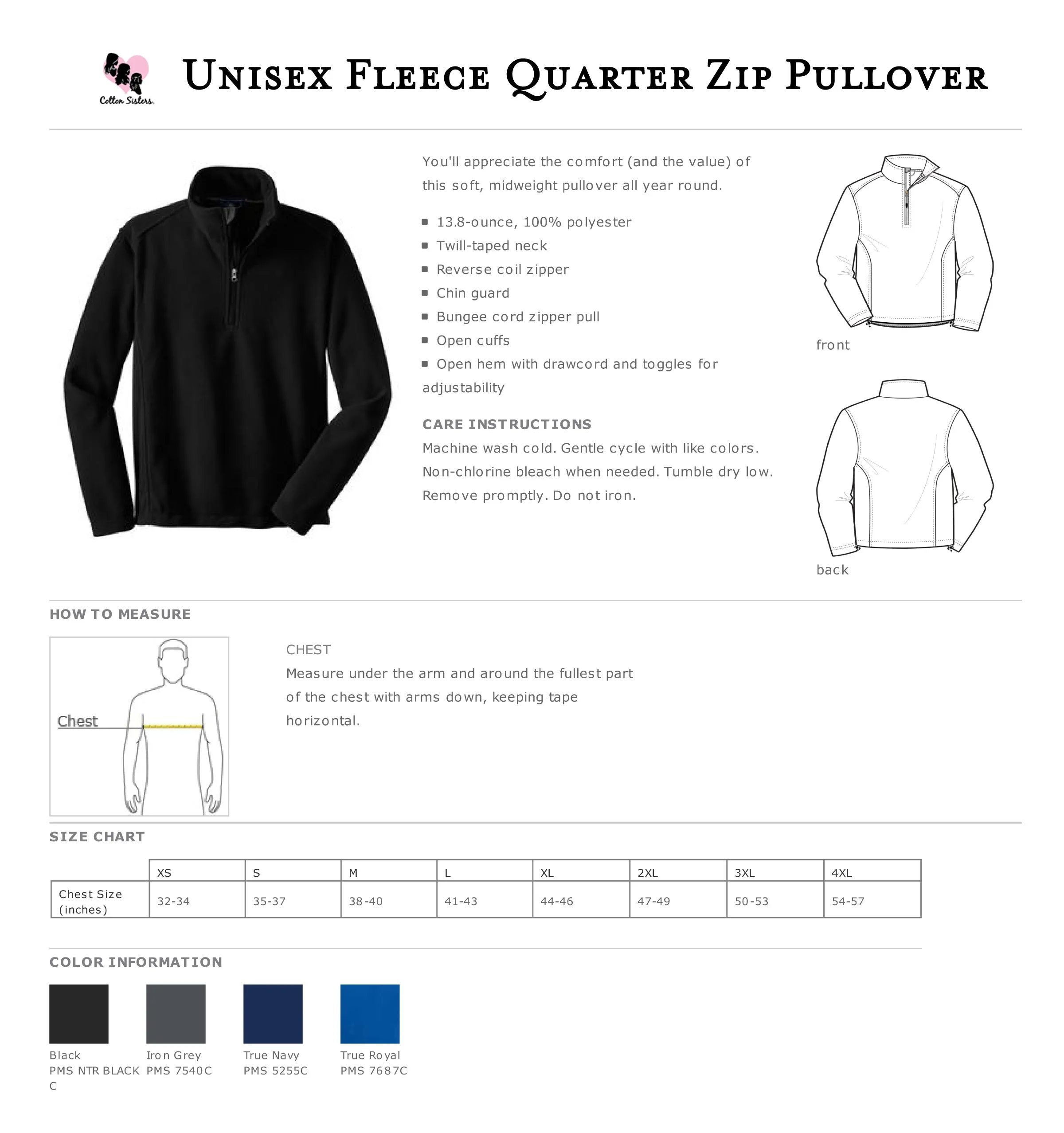 Monogrammed Fleece Quarter Zip