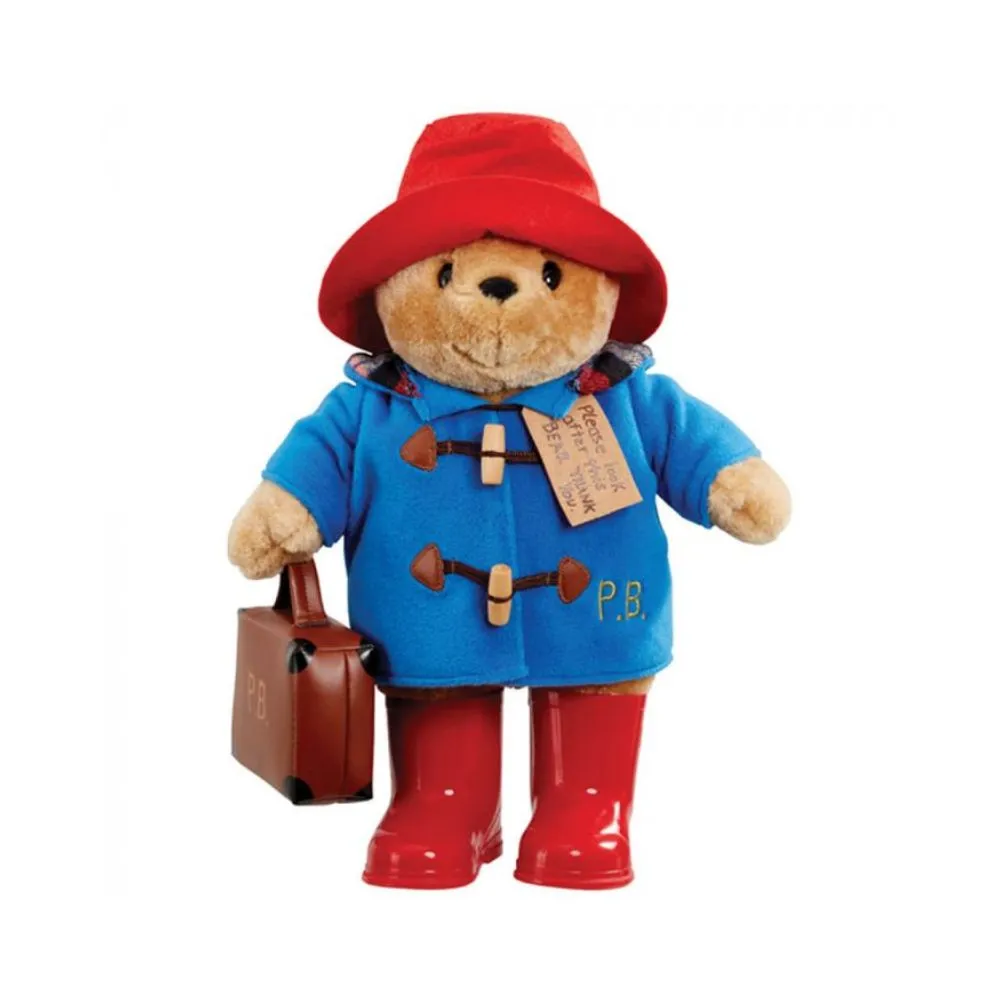 Paddington Bear with Boots Embroidered Coat & Suitcase Large