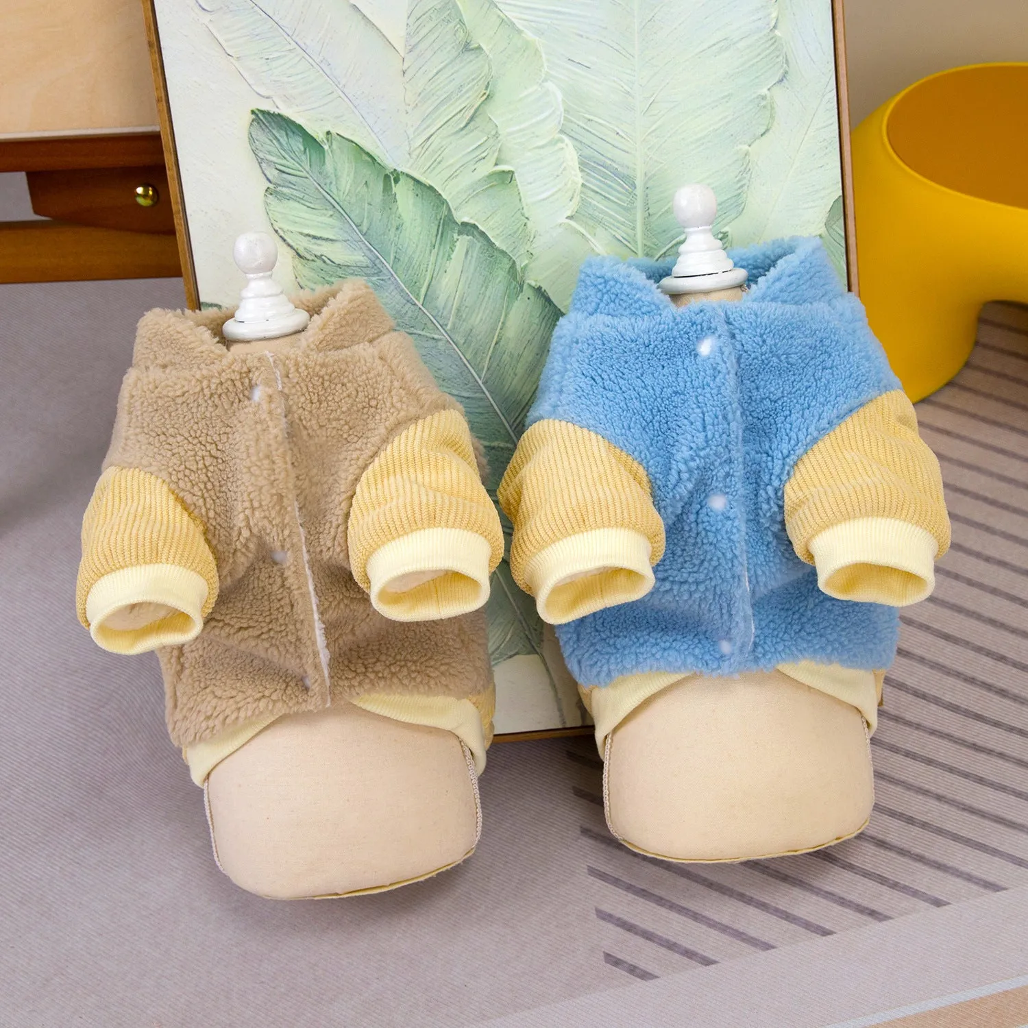 Pet Clothes | Lamb Embroidered Bear Cotton Coat for Dogs and Cats | 2024 New Autumn and Winter Pet Clothing